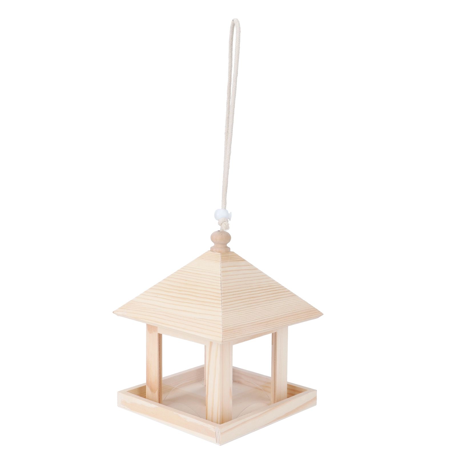 Hanging Bird House Nesting Box Feeding Feeder Box Garden Ornament Outdoor Tree view 2