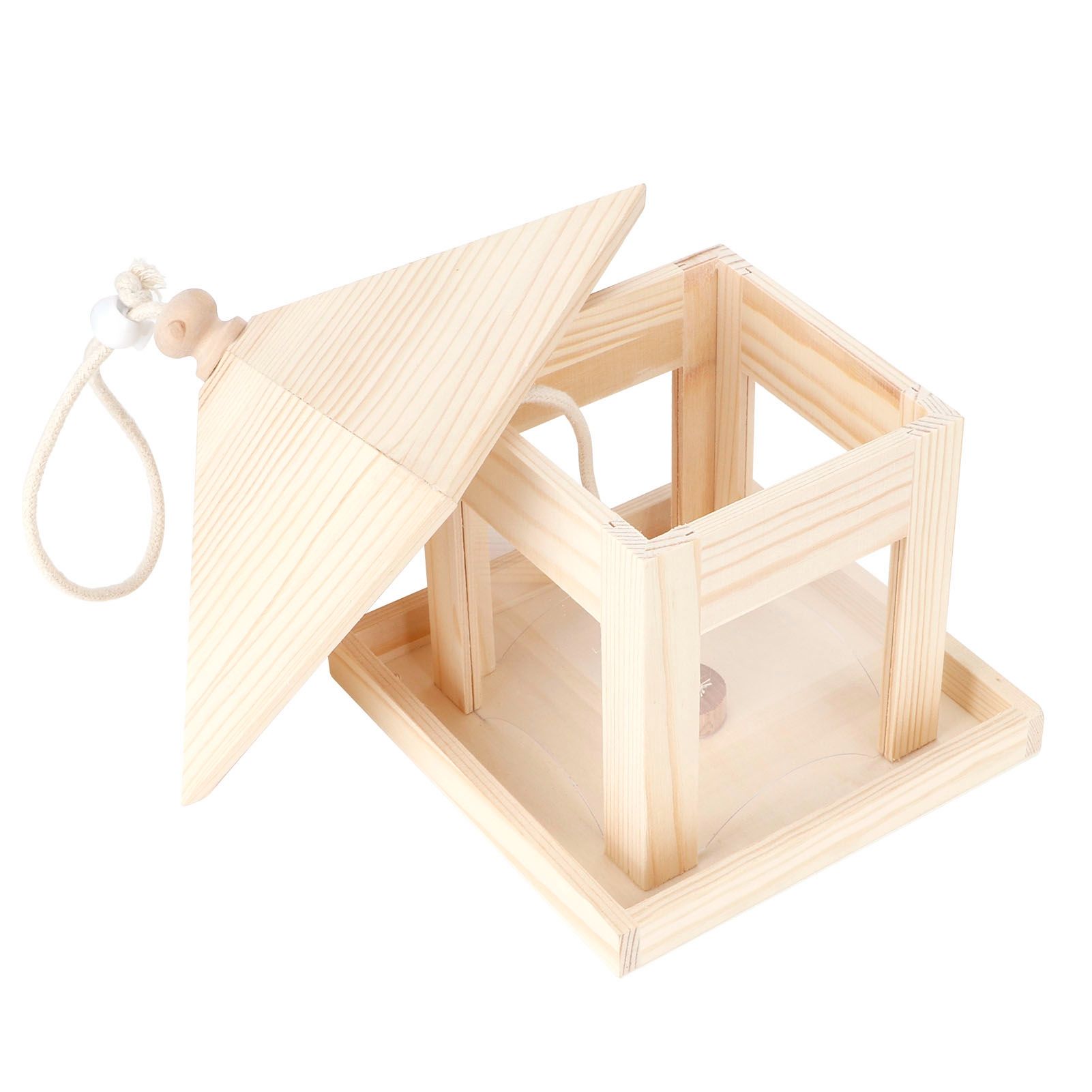 Hanging Bird House Nesting Box Feeding Feeder Box Garden Ornament Outdoor Tree view 5