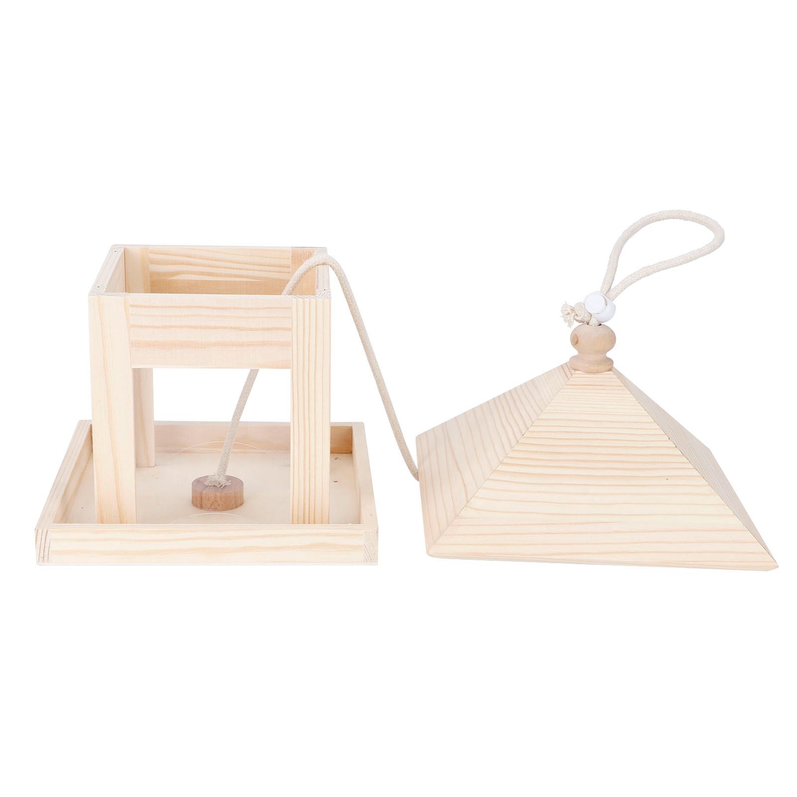 Hanging Bird House Nesting Box Feeding Feeder Box Garden Ornament Outdoor Tree view 6