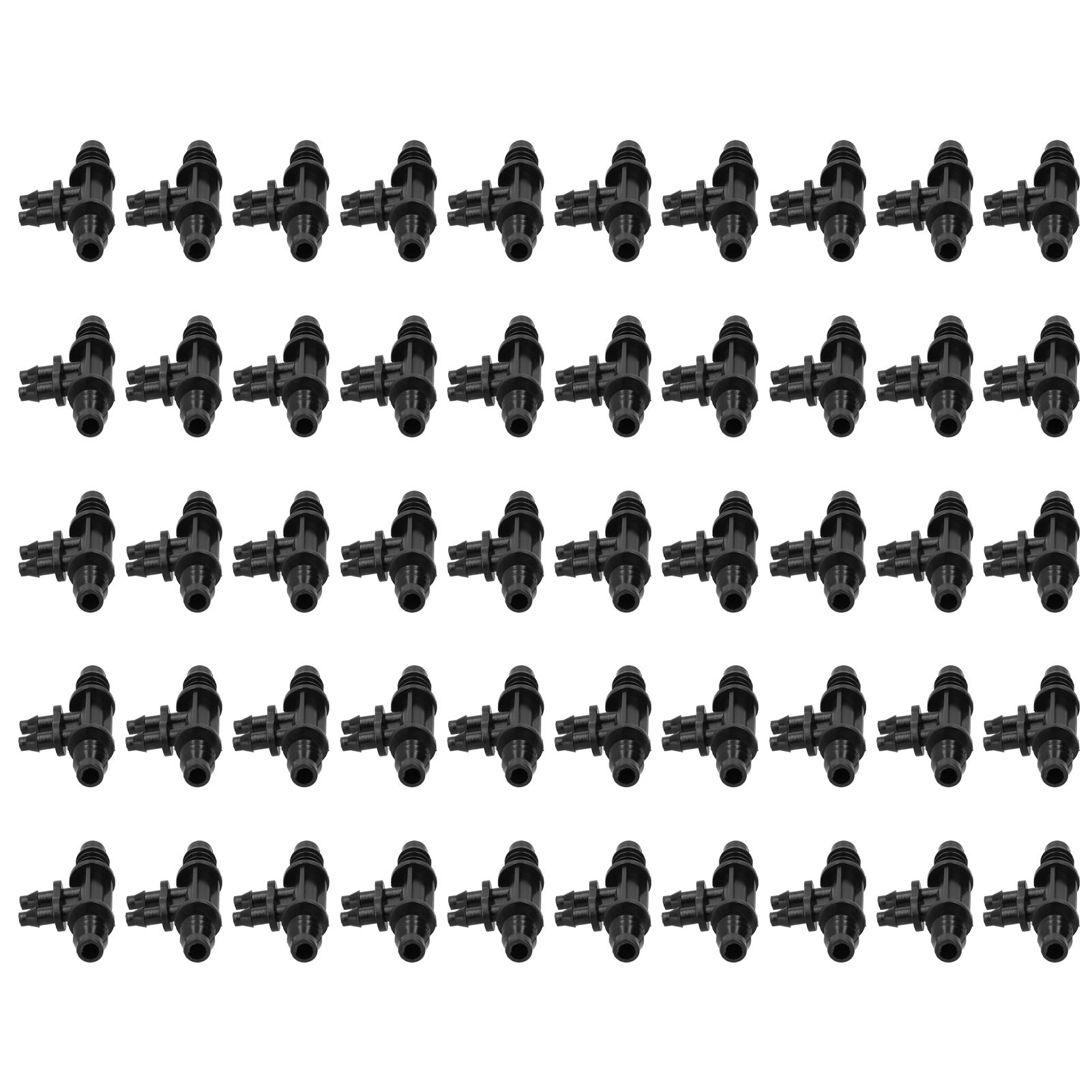 50PCS 4‑Way Connector 8/11 to 4/7mm Drip Irrigation Tubing Connector Fitting view 3