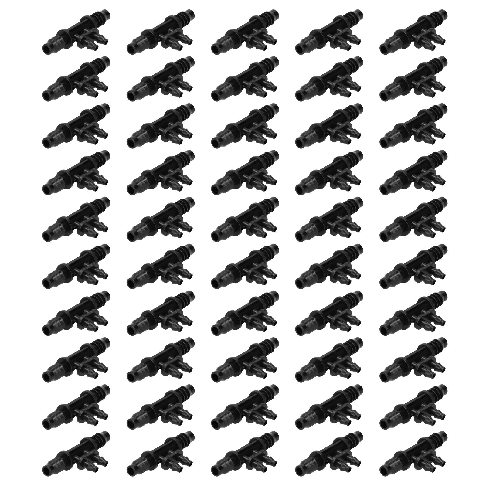 50PCS 4‑Way Connector 8/11 to 4/7mm Drip Irrigation Tubing Connector Fitting view 5
