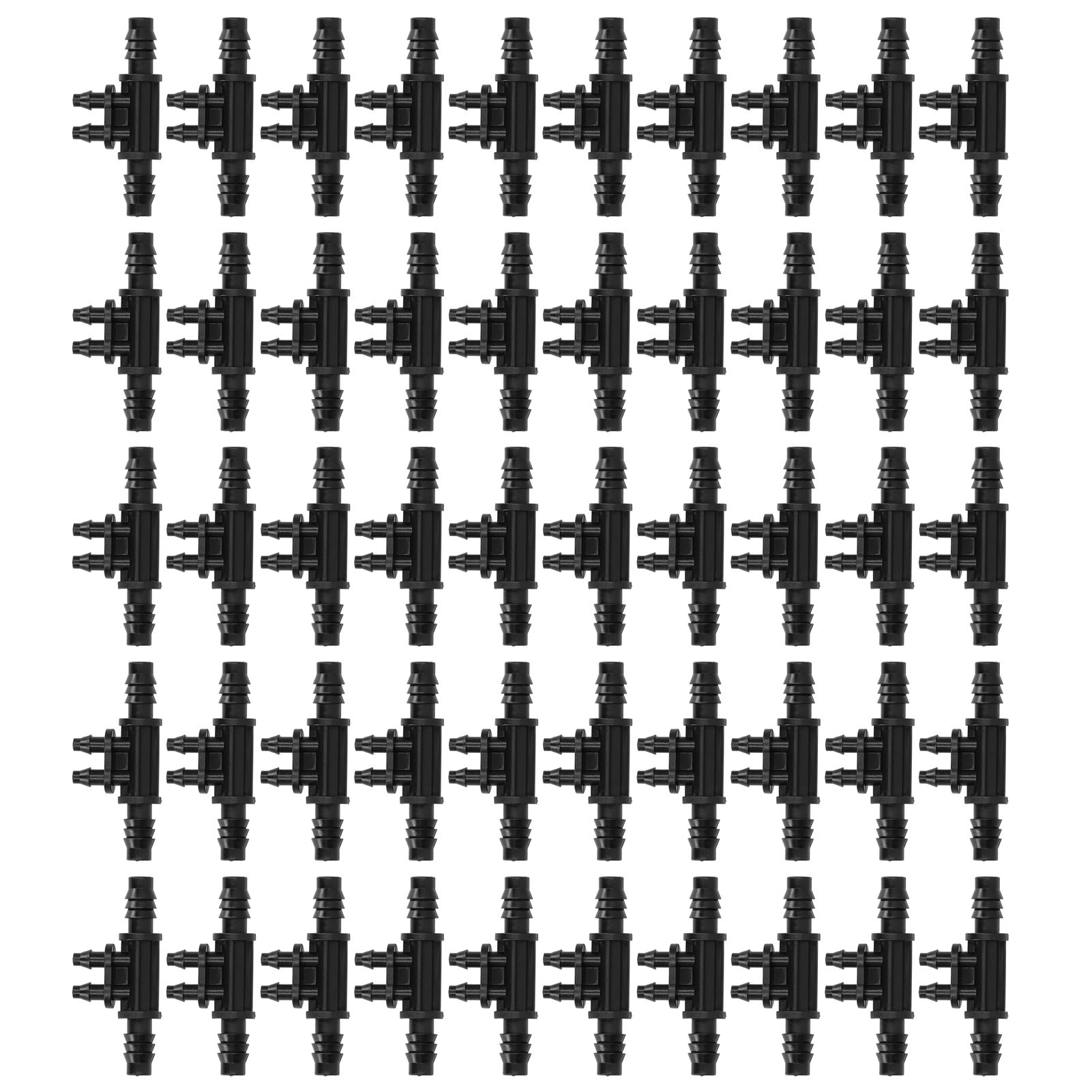 50PCS 4‑Way Connector 8/11 to 4/7mm Drip Irrigation Tubing Connector Fitting view 6