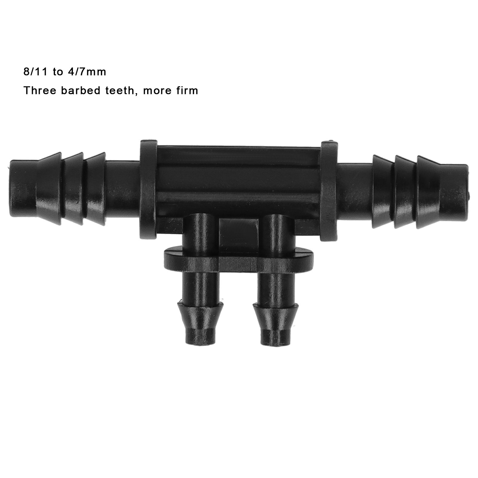 50PCS 4‑Way Connector 8/11 to 4/7mm Drip Irrigation Tubing Connector Fitting view 14