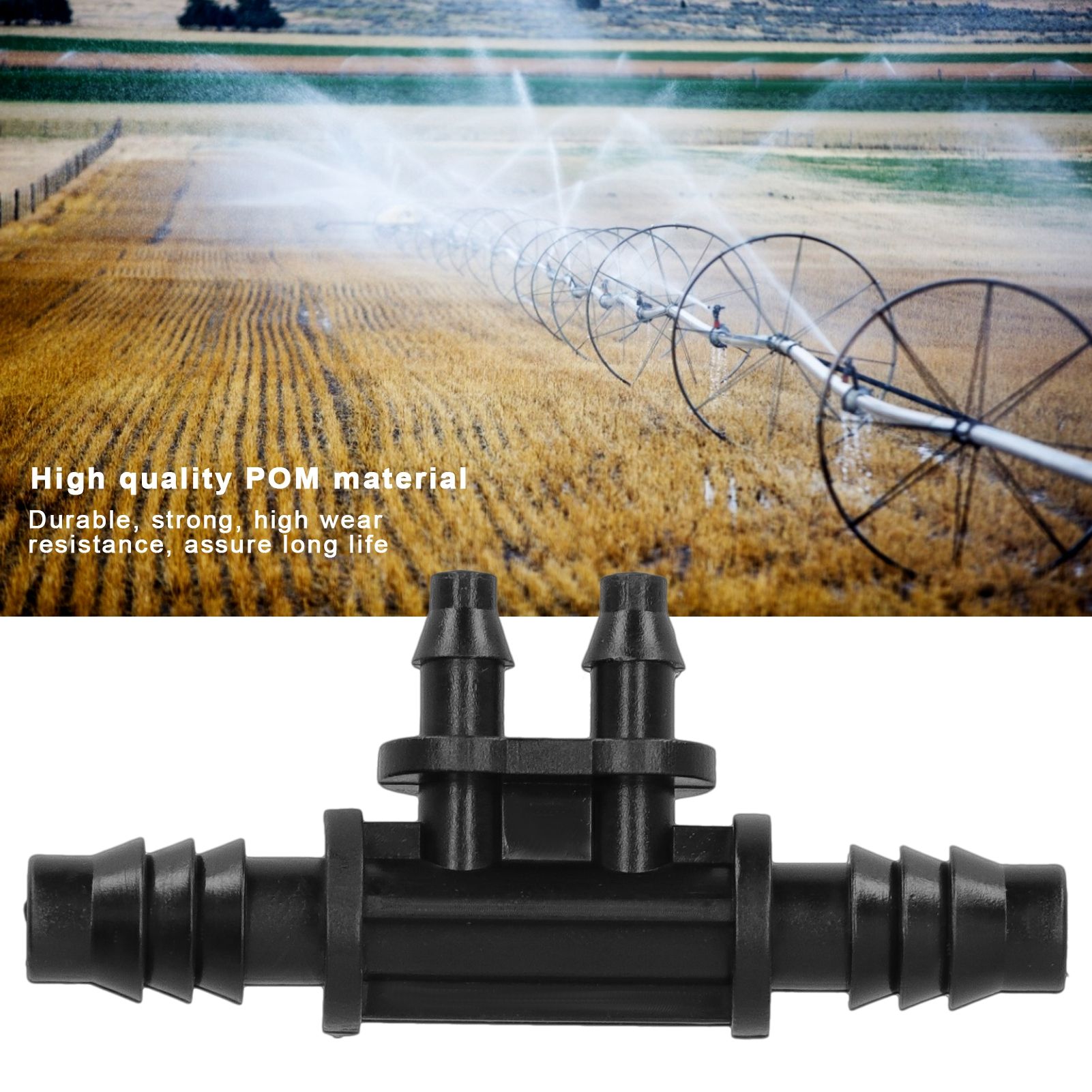 50PCS 4‑Way Connector 8/11 to 4/7mm Drip Irrigation Tubing Connector Fitting view 15