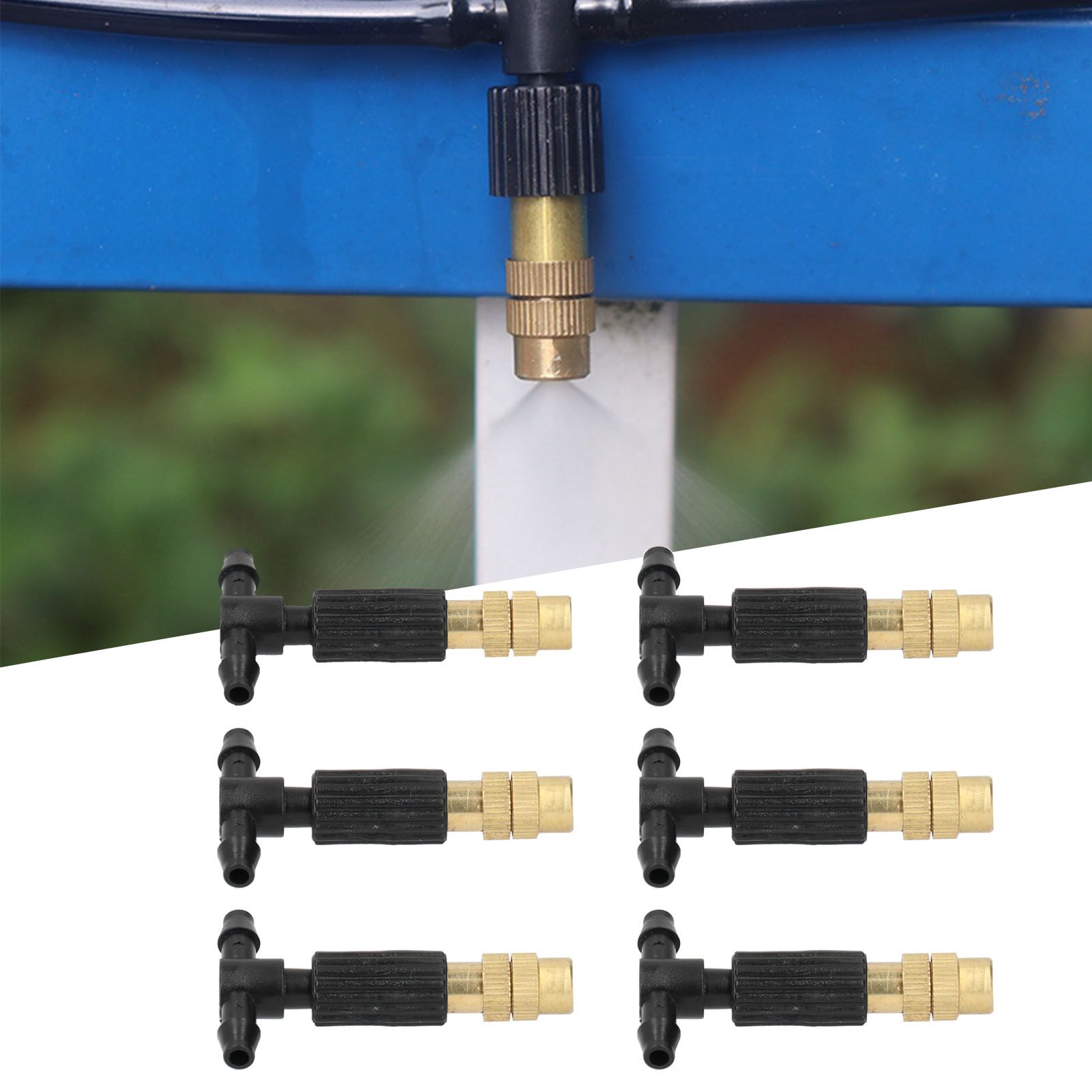 10 Set Micro Garden Watering Spray Head Misting Nozzle with 3‑Way Connector view 9