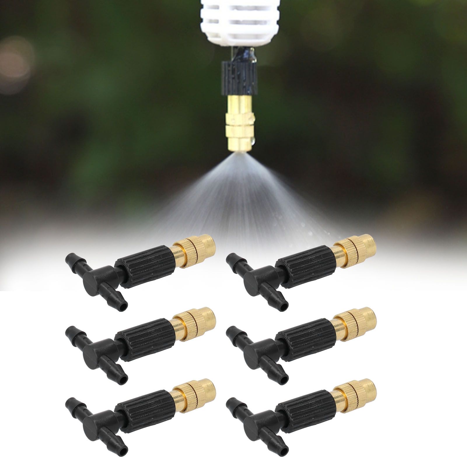 10 Set Micro Garden Watering Spray Head Misting Nozzle with 3‑Way Connector view 10