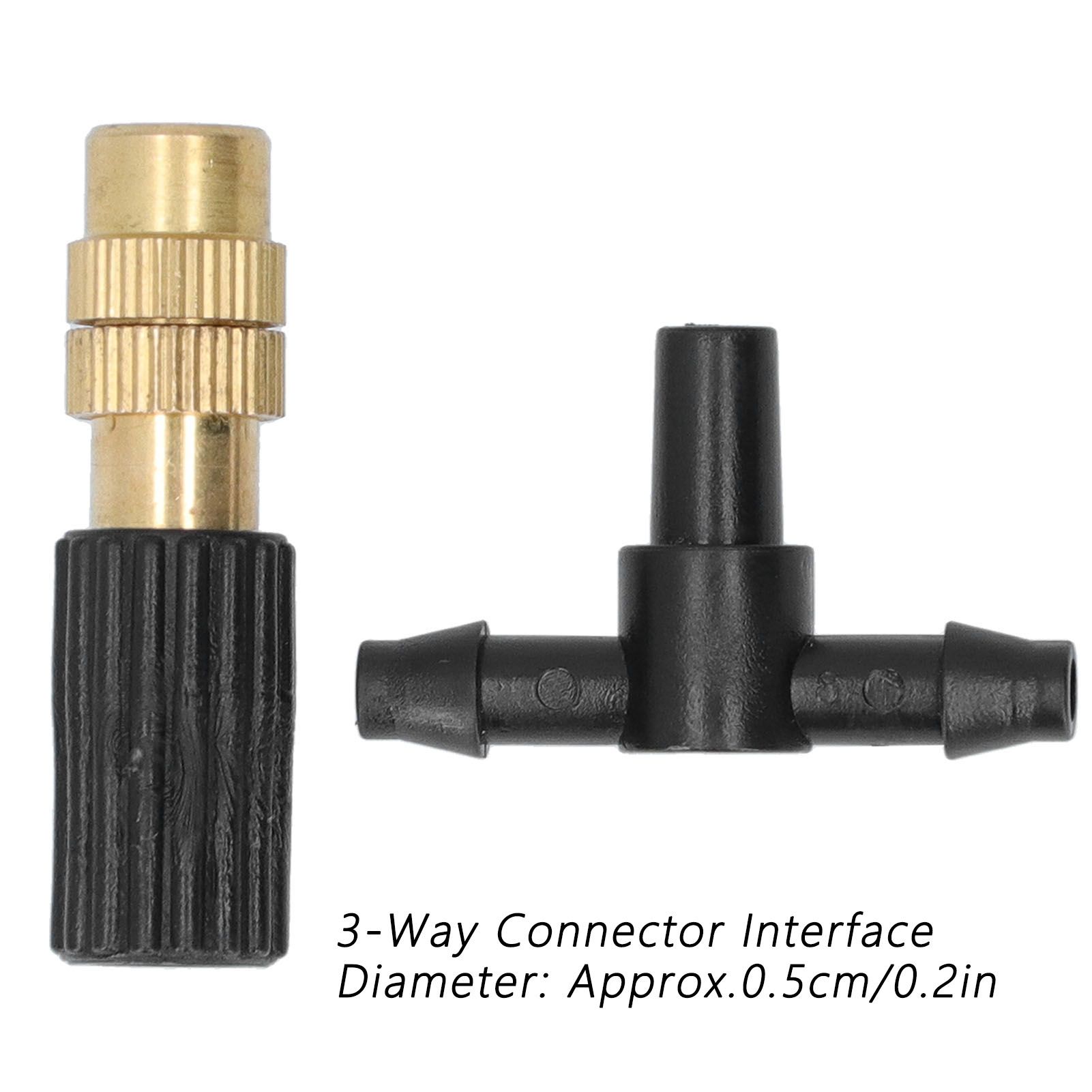 10 Set Micro Garden Watering Spray Head Misting Nozzle with 3‑Way Connector view 14