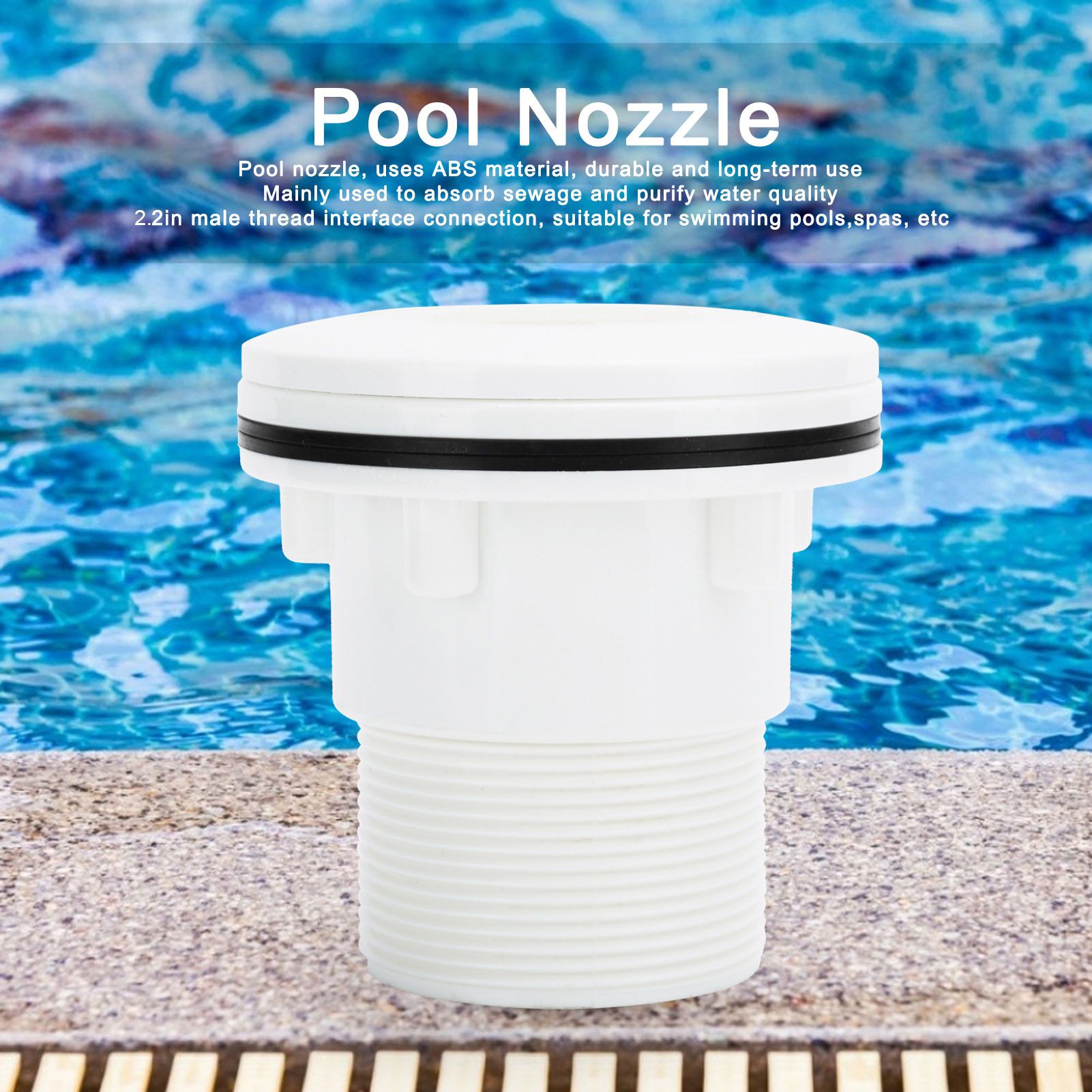 2.2in Male Thread Swimming Pool Suction Nozzle Spa Jet Fittings Water view 15