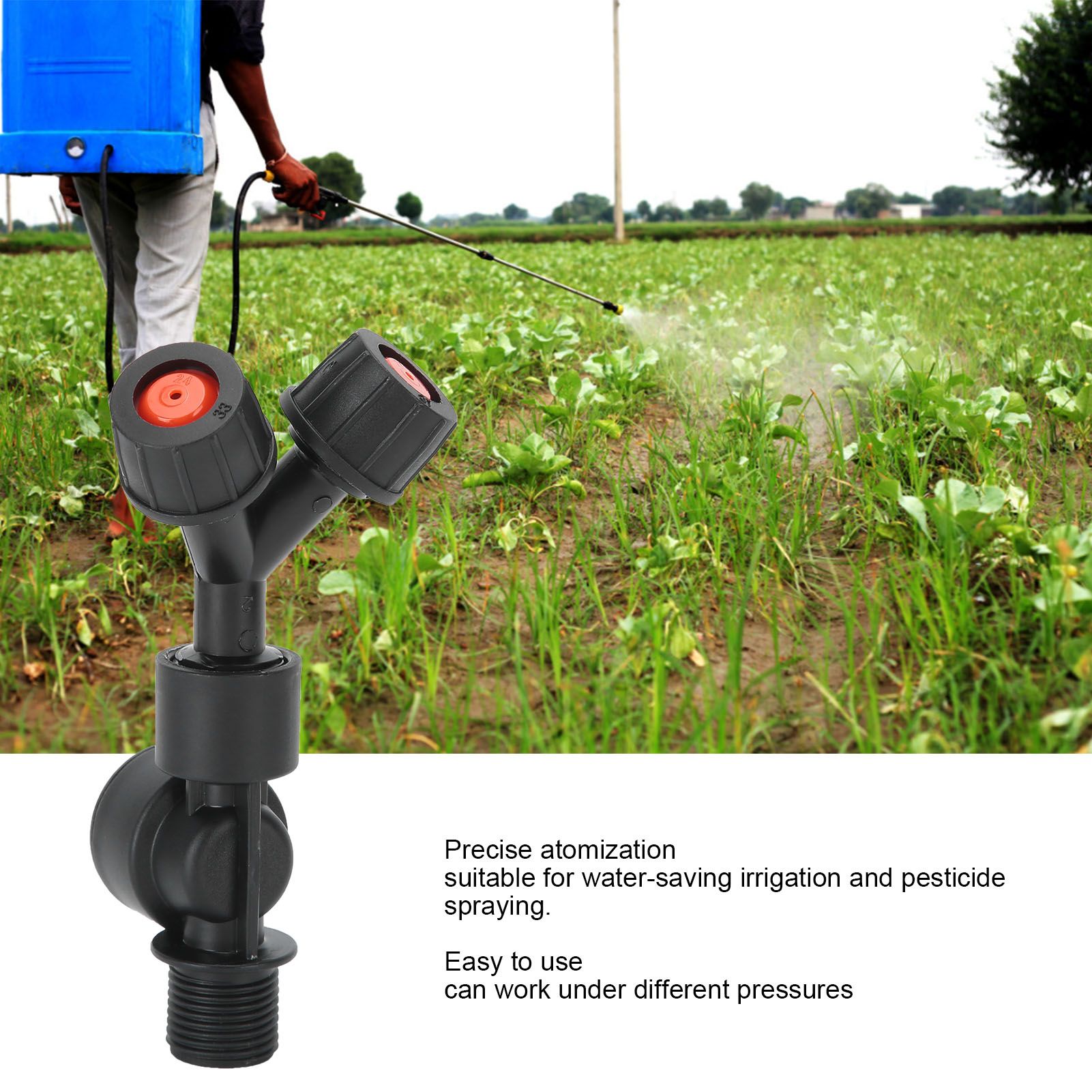 4pcs G3/8 DN10 Dual Nozzle DripProof Accessory for Agricultural Electric view 14
