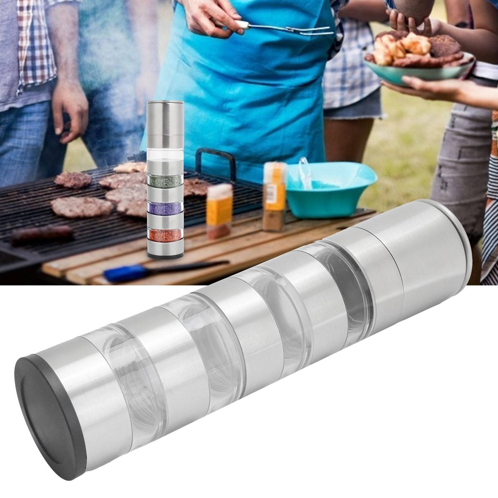 Seasoning Jar Set Spice Bottles Grinder Condiment Dispenser for Outdoor Camping view 9