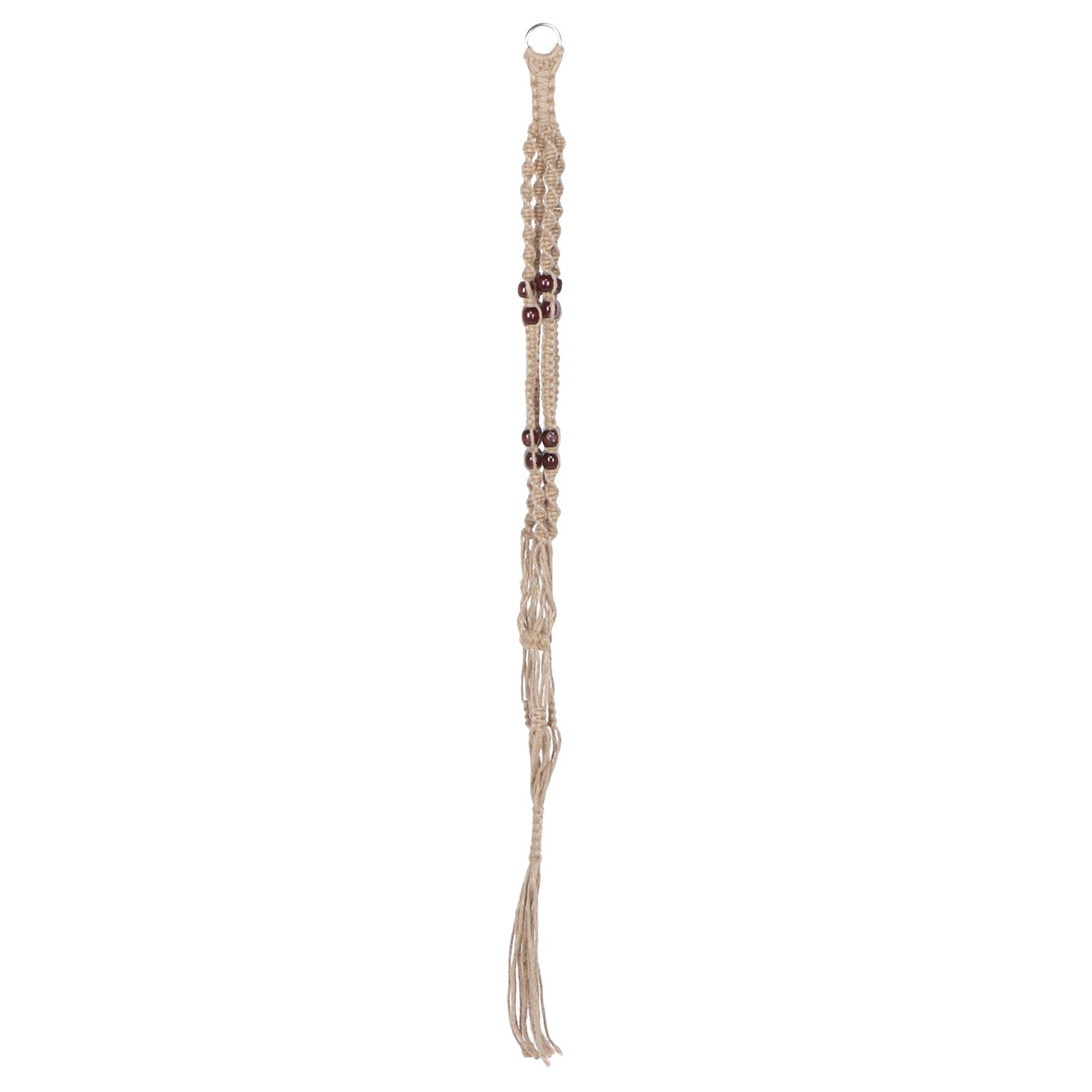 Plant Hanger Hanging Flowerpot Lifting Rope with Wooden Beads Indoor Outdoor — image 1
