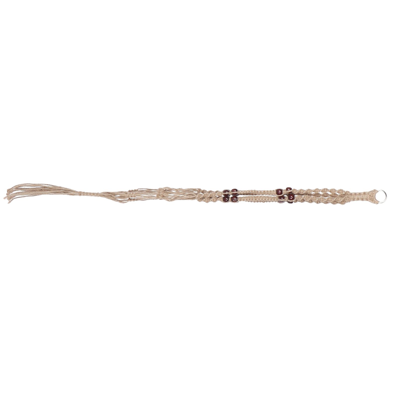 Plant Hanger Hanging Flowerpot Lifting Rope with Wooden Beads Indoor Outdoor view 2
