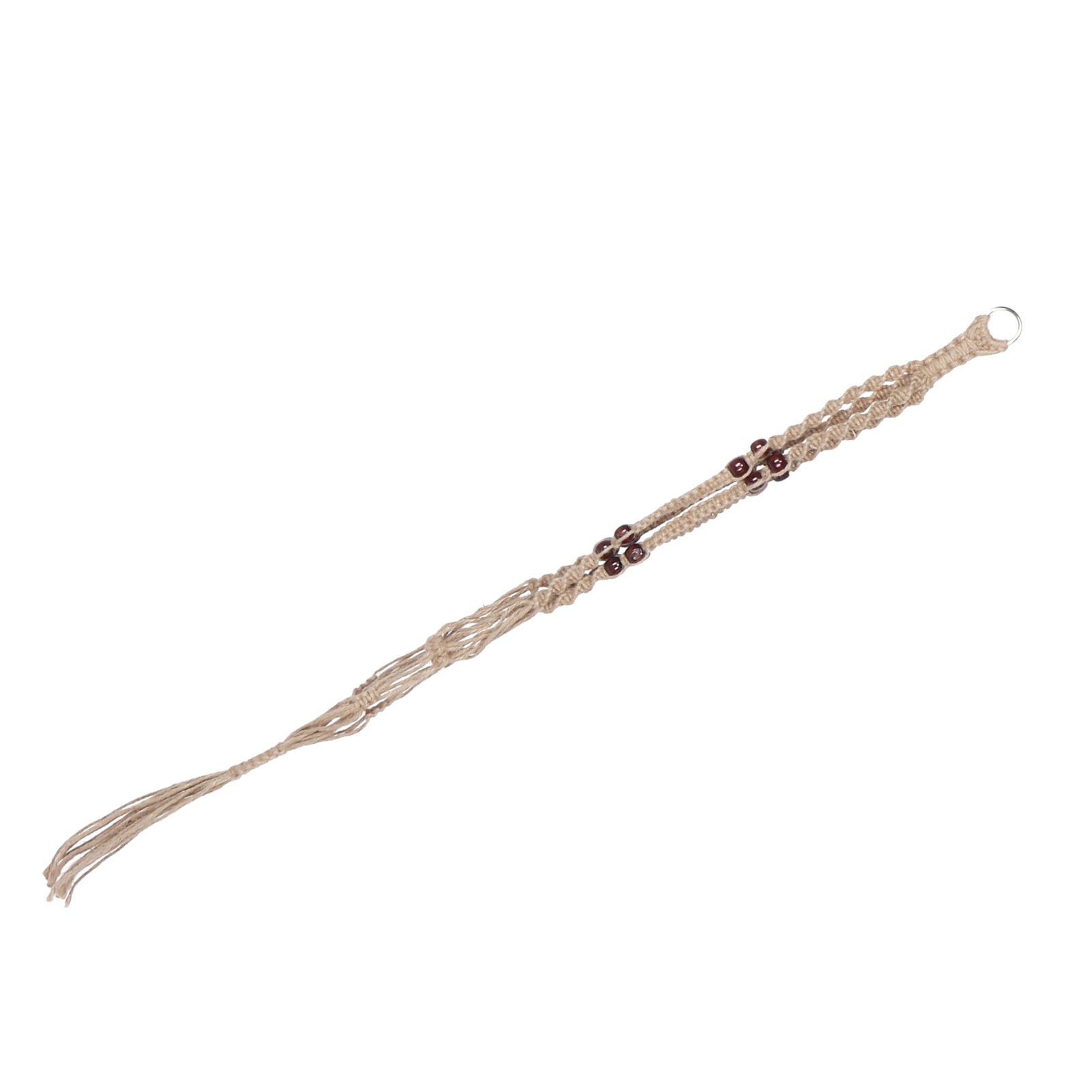 Plant Hanger Hanging Flowerpot Lifting Rope with Wooden Beads Indoor Outdoor view 4