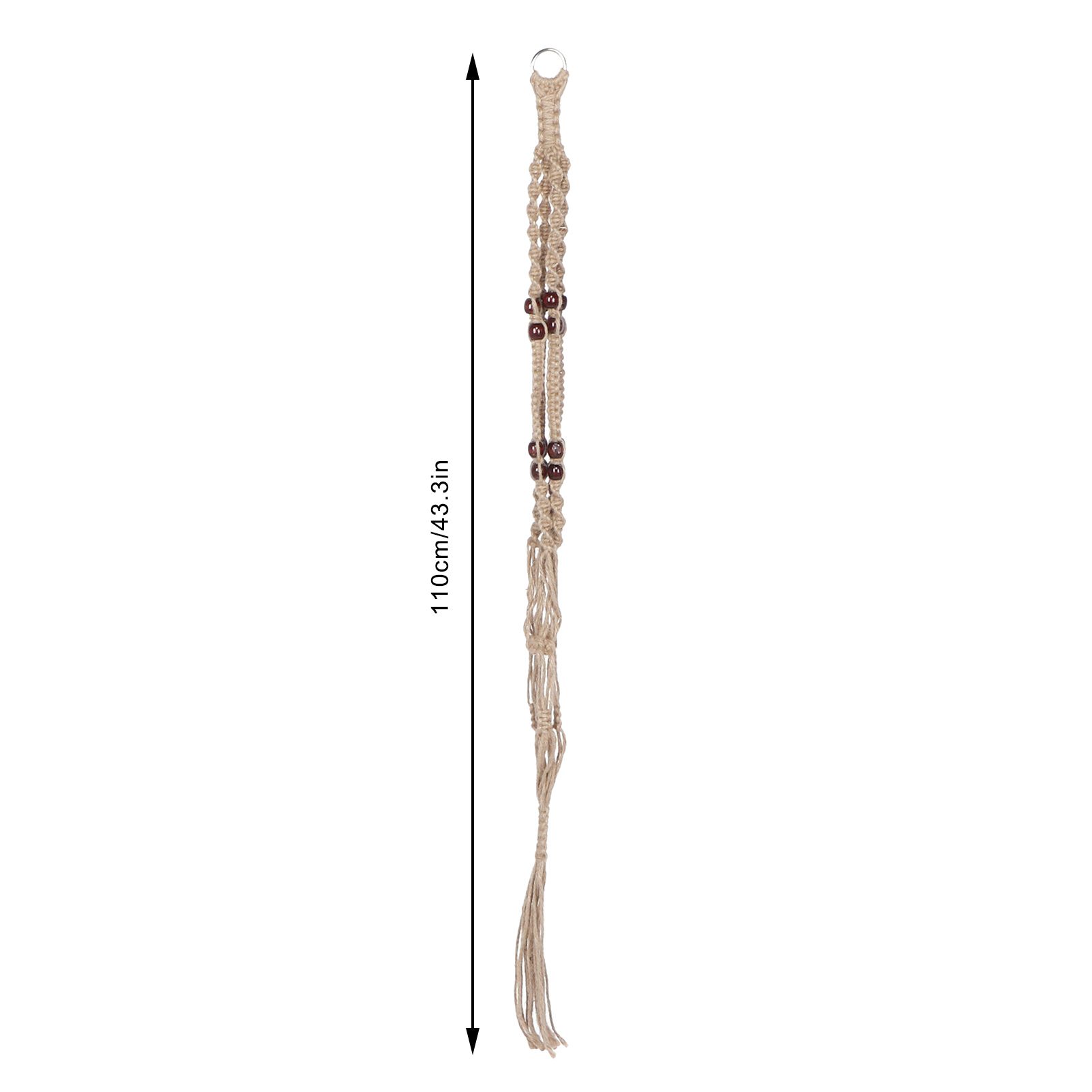 Plant Hanger Hanging Flowerpot Lifting Rope with Wooden Beads Indoor Outdoor view 14
