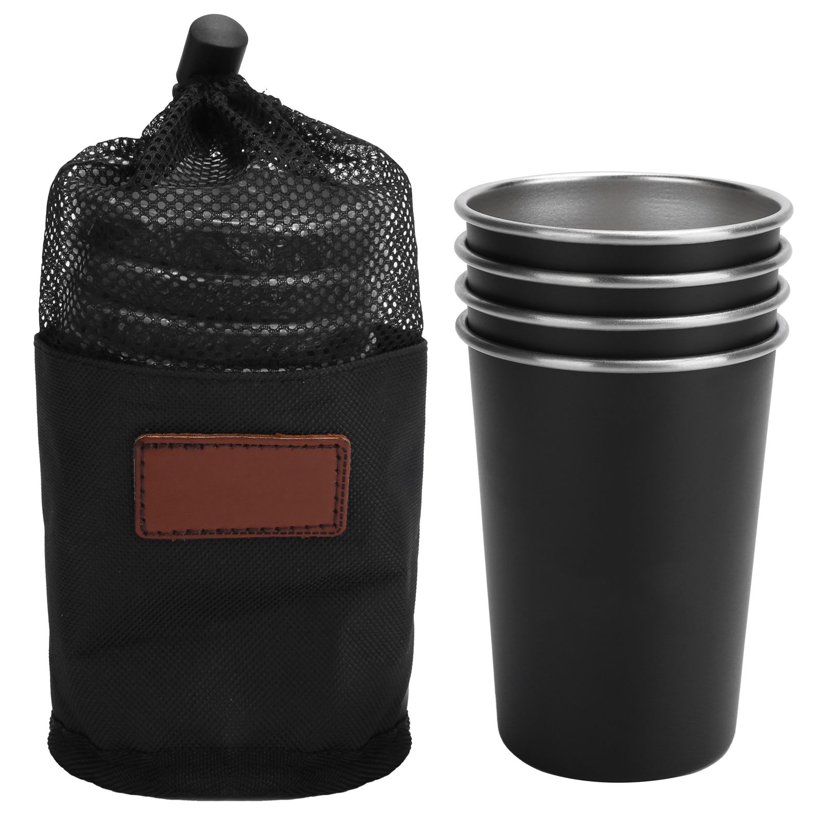 4Pcs Stainless Steel Picnic Cup Beer Beverage Drinking Cup for Outdoor