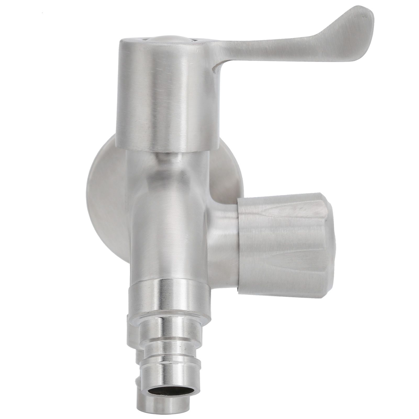 G1/2 Male Thread Water Faucet Dual Outlet Stainless Steel Water Tap for view 6