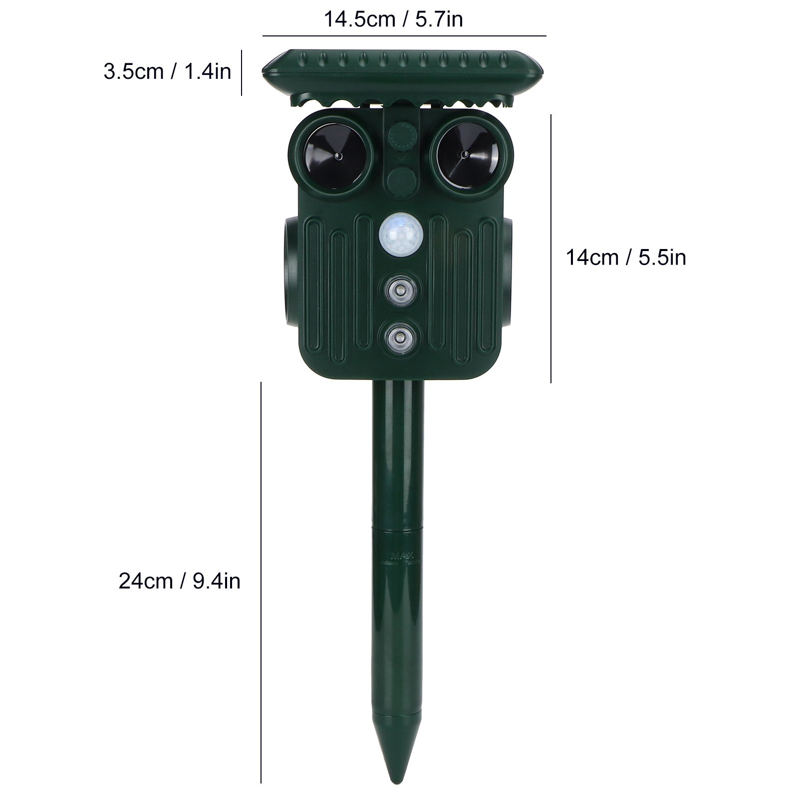 Ultrasonic Animal Repellent Solar Powered Mouse Snake Repeller for Outdoor view 14