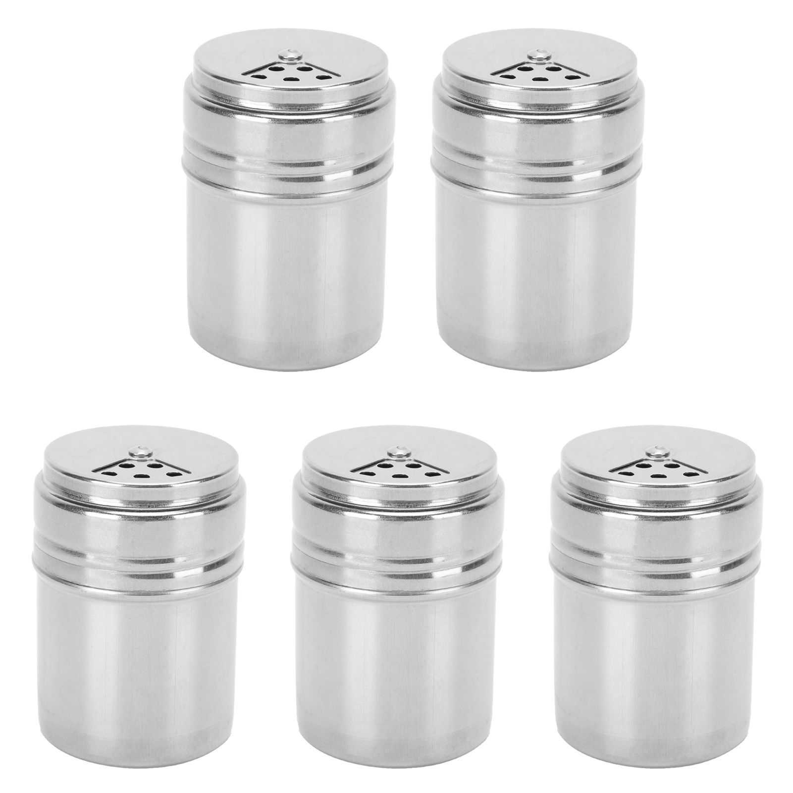 5PCS Seasoning Bottle Stainless Steel Spice Shaker with Rotating Cover Kitchen view 2