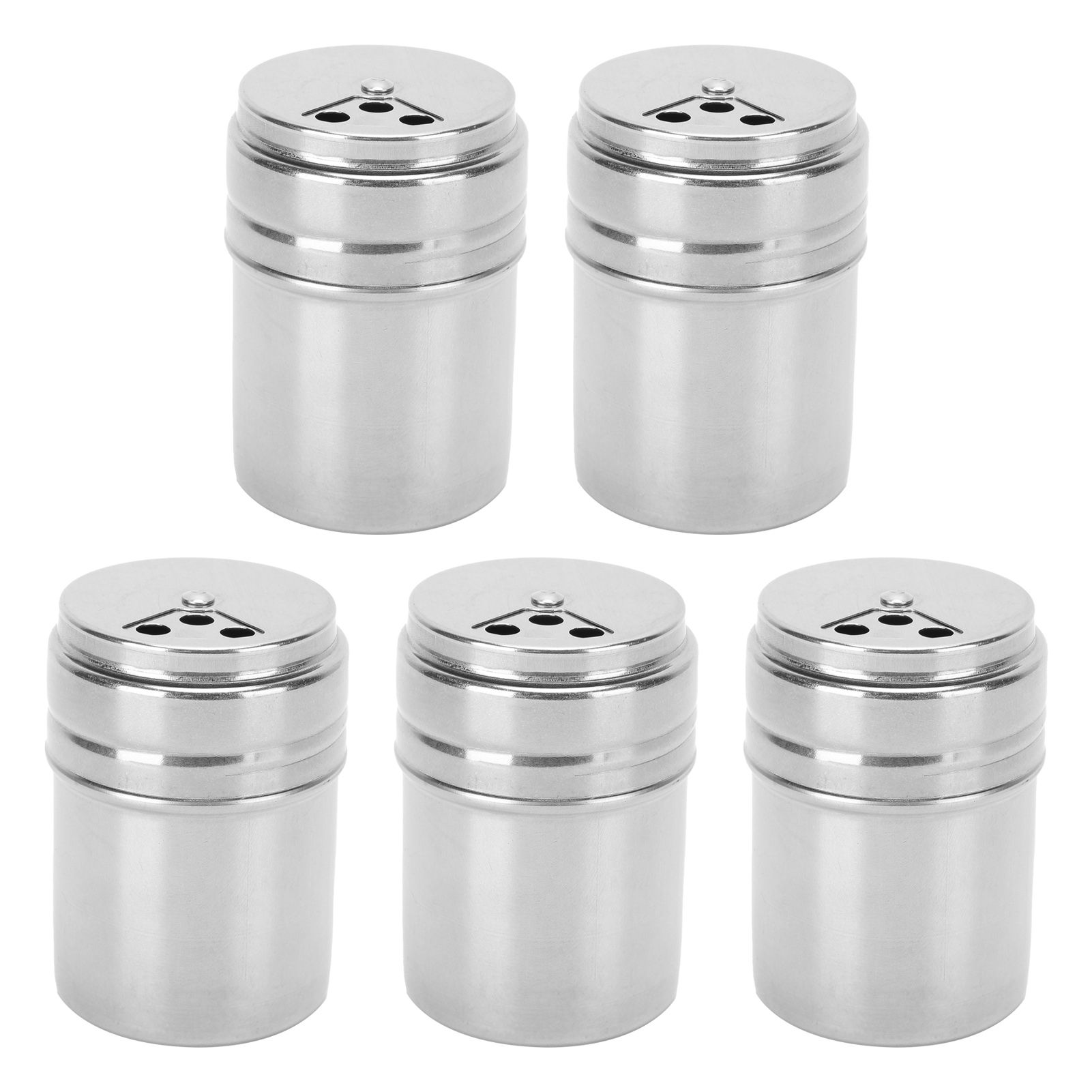 5PCS Seasoning Bottle Stainless Steel Spice Shaker with Rotating Cover Kitchen view 3