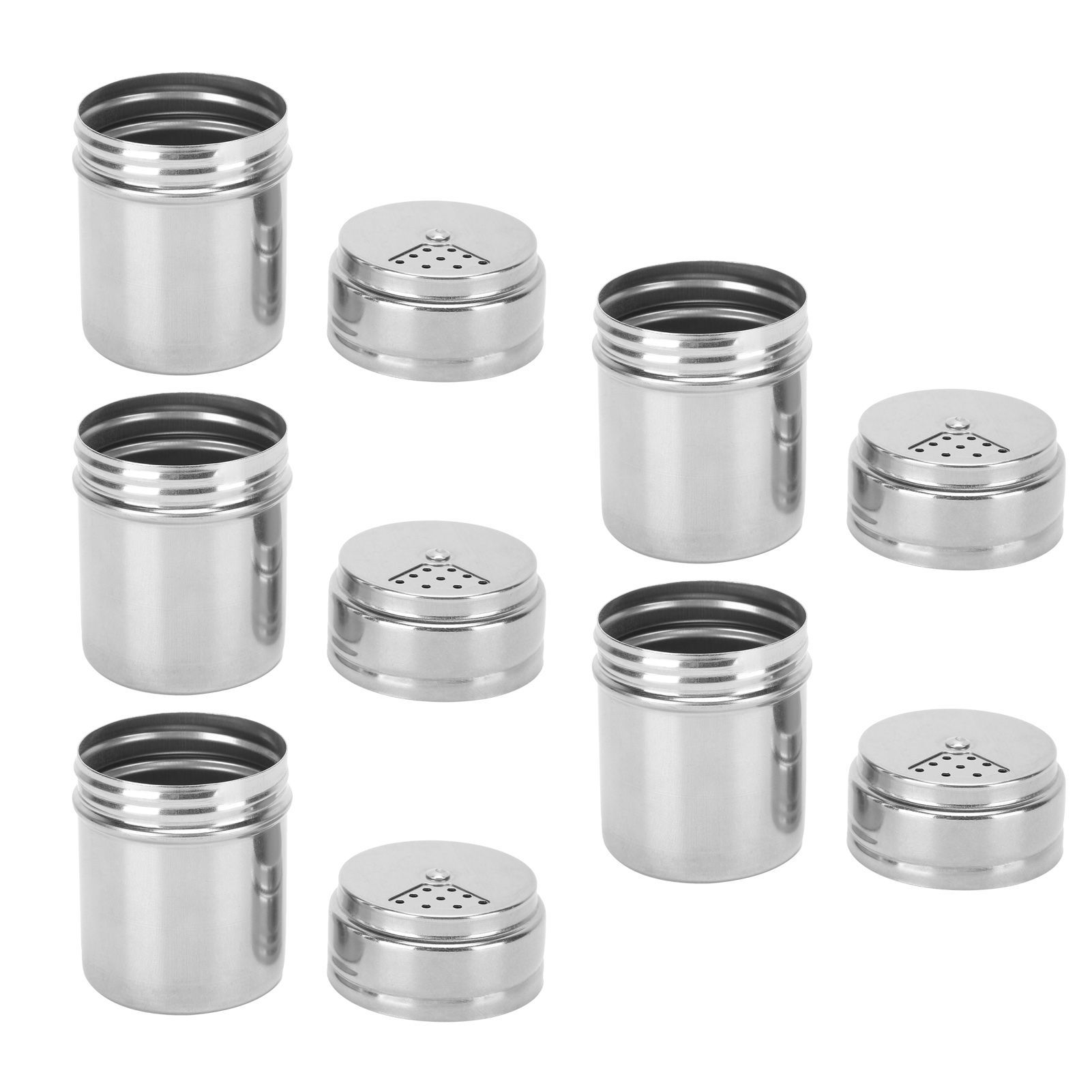 5PCS Seasoning Bottle Stainless Steel Spice Shaker with Rotating Cover Kitchen view 4