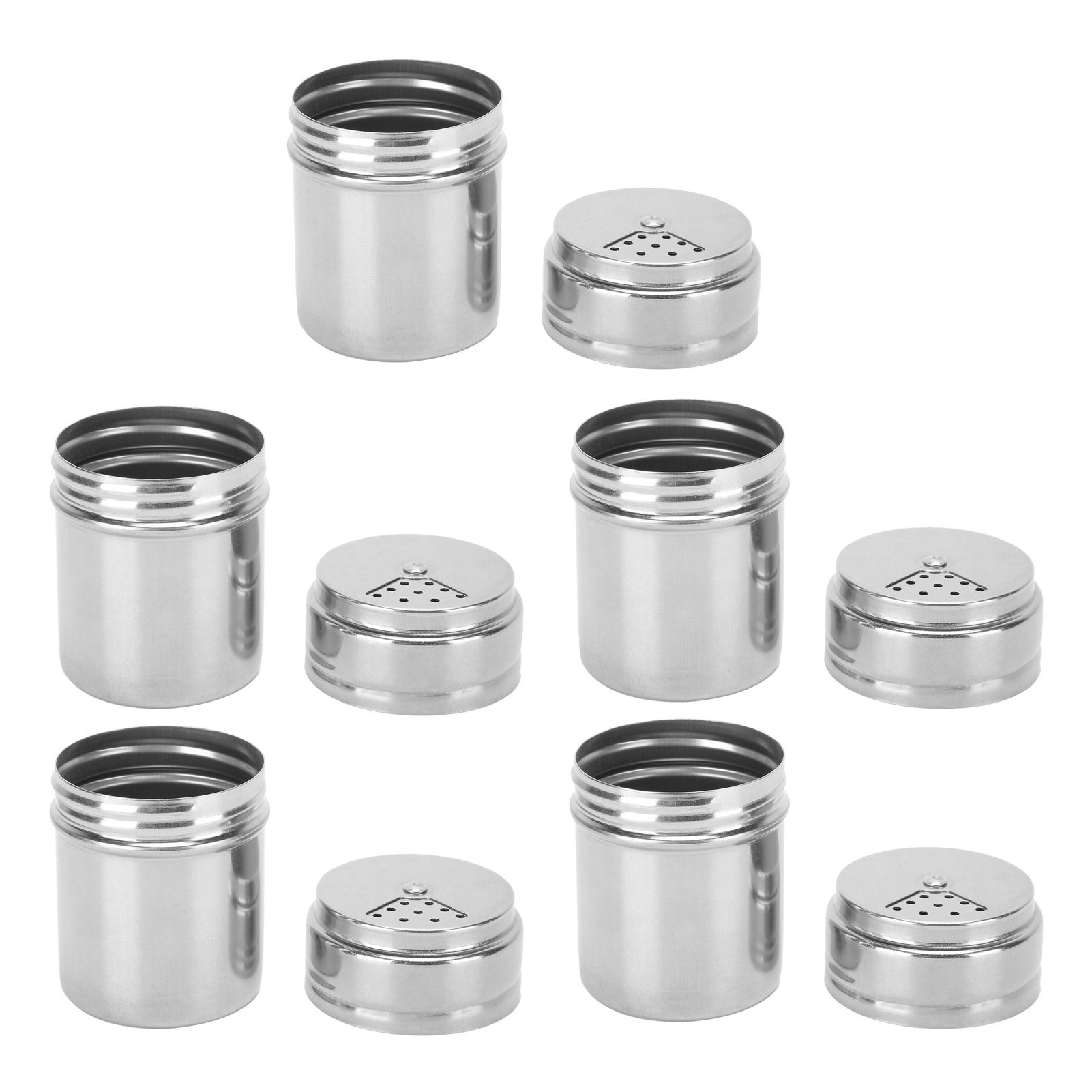 5PCS Seasoning Bottle Stainless Steel Spice Shaker with Rotating Cover Kitchen view 5