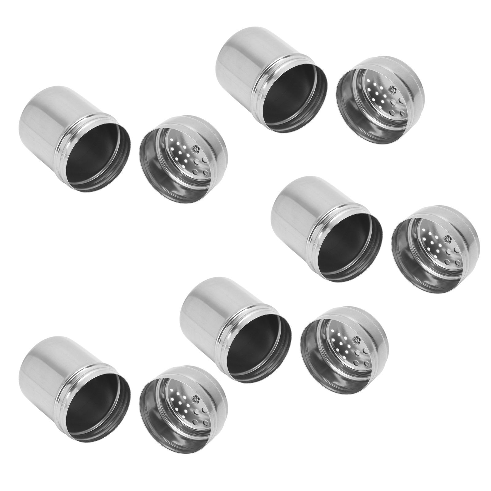 5PCS Seasoning Bottle Stainless Steel Spice Shaker with Rotating Cover Kitchen view 6