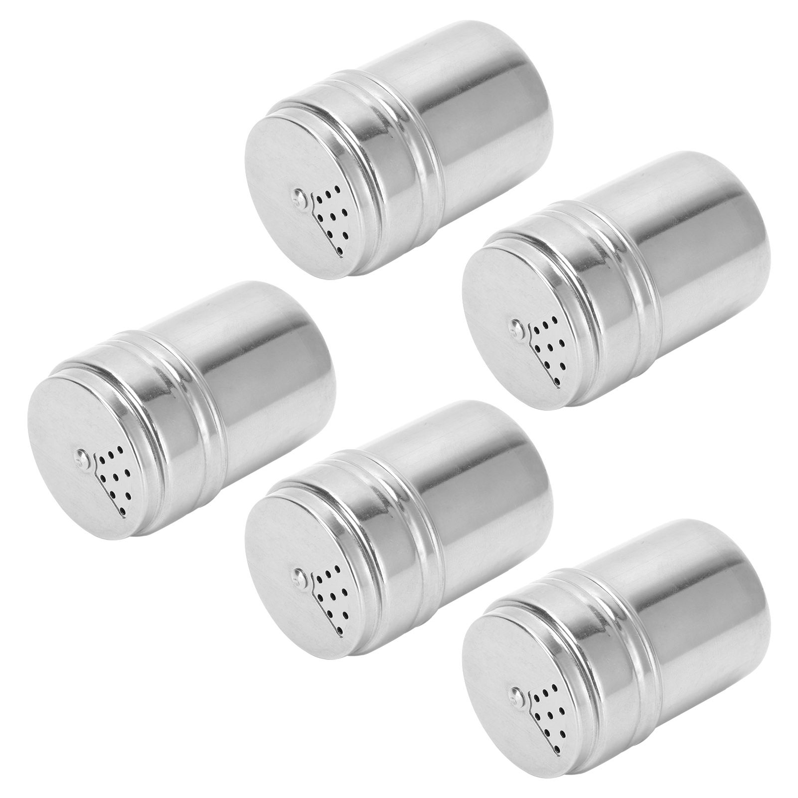5PCS Seasoning Bottle Stainless Steel Spice Shaker with Rotating Cover Kitchen view 8