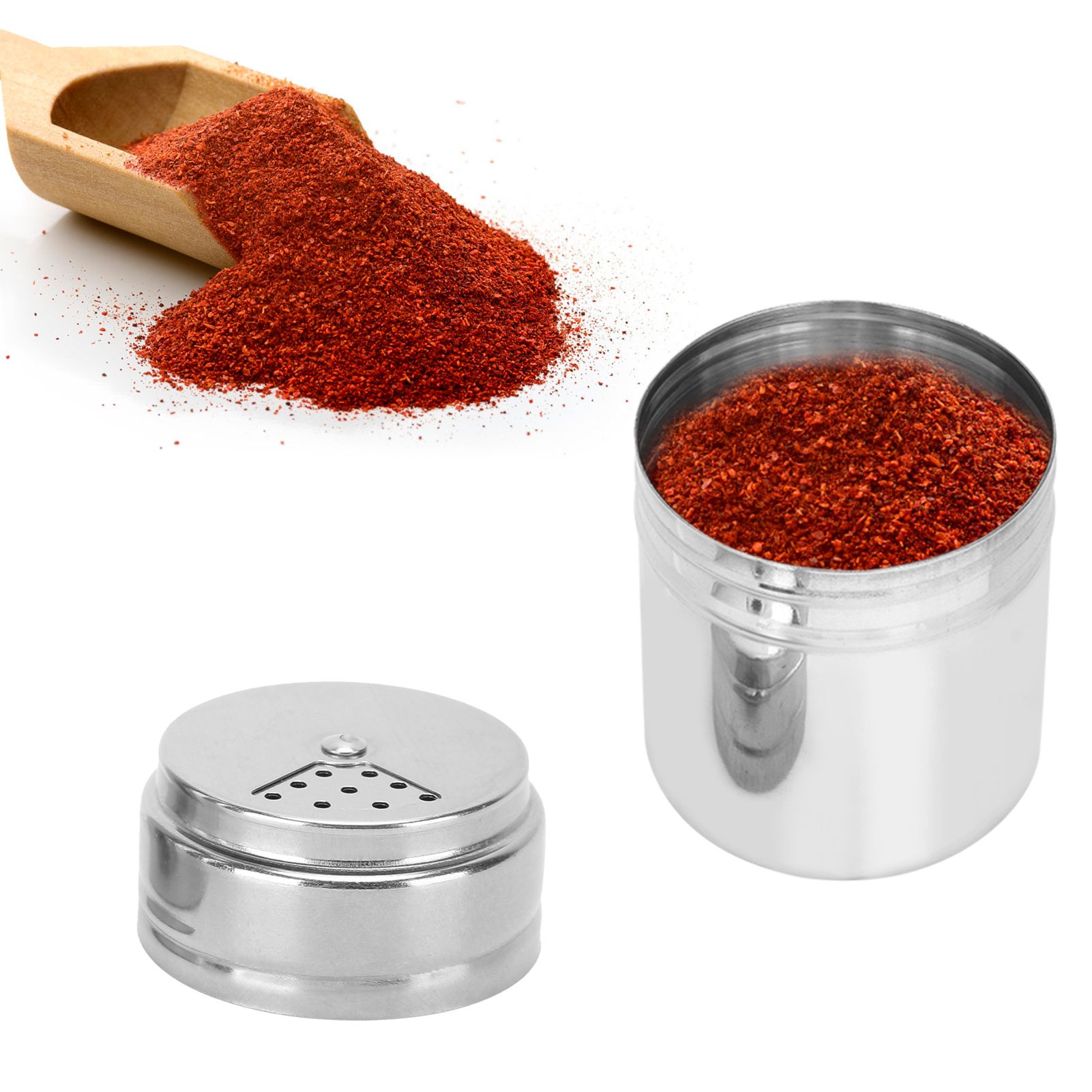 5PCS Seasoning Bottle Stainless Steel Spice Shaker with Rotating Cover Kitchen view 9