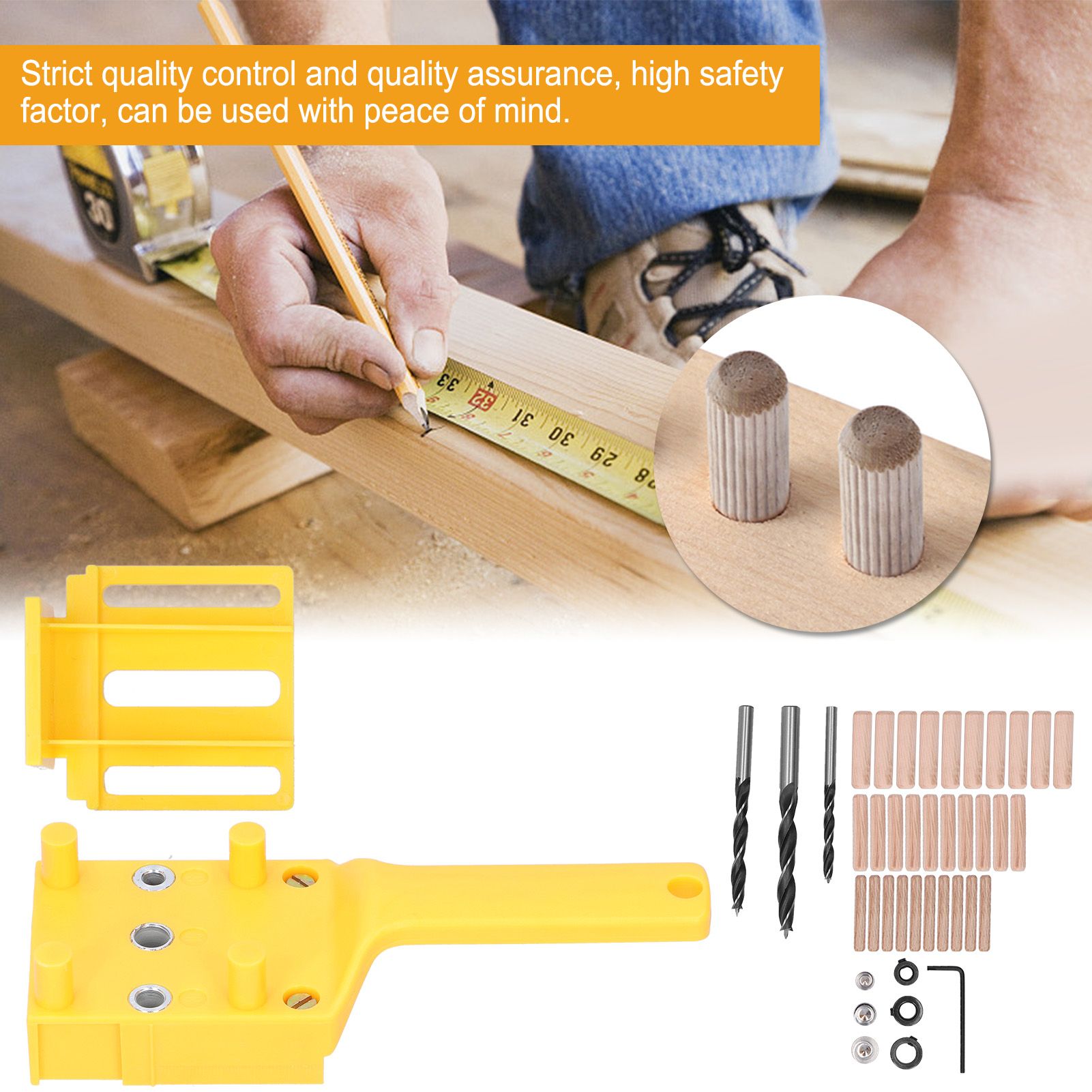 Drilling Locator Set Hole Open Positioner Handheld Woodworking Perforation DIY view 15