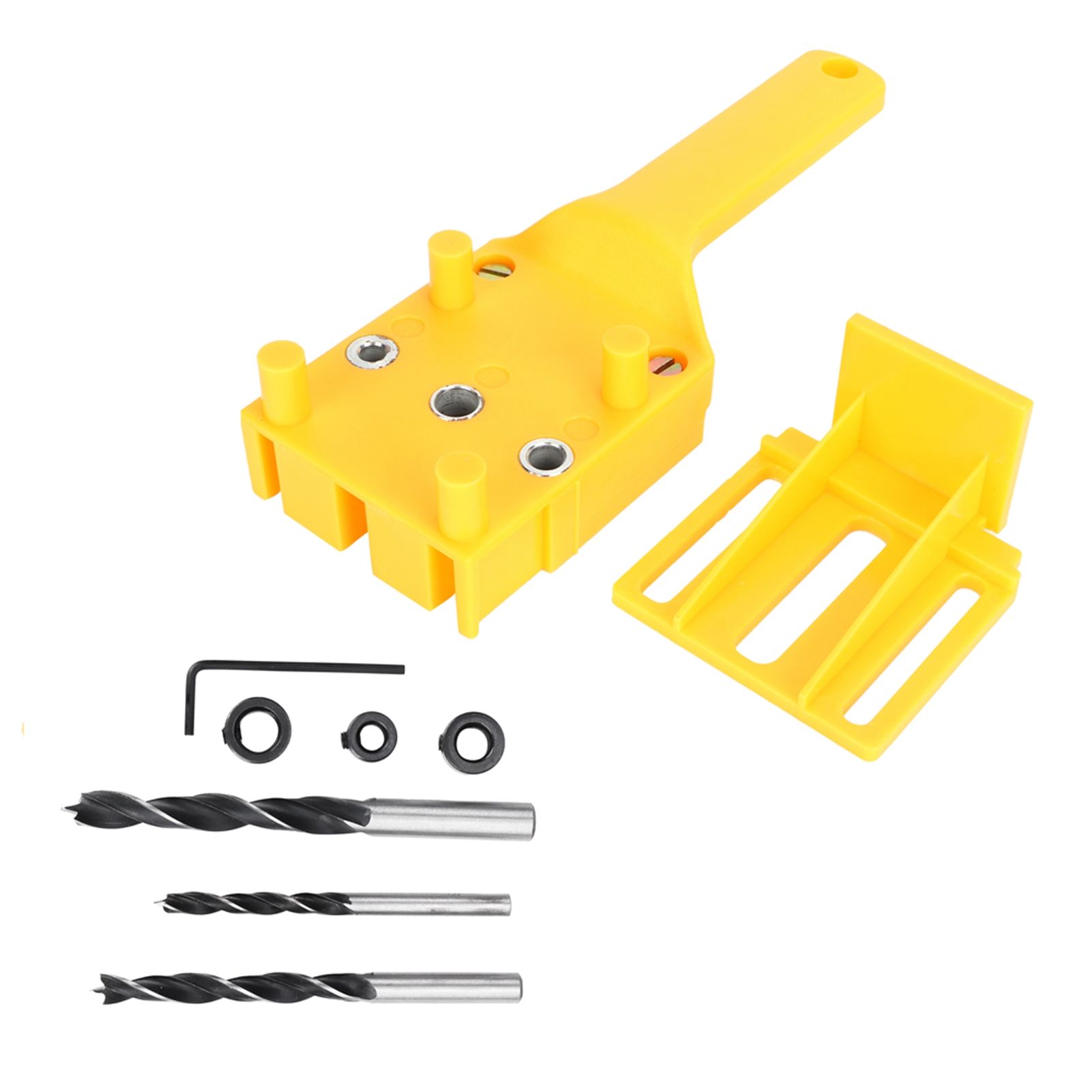 8Pcs Woodworking Dowel Jig Kit Punch Locator Handheld Pocket Hole Drilling Tools