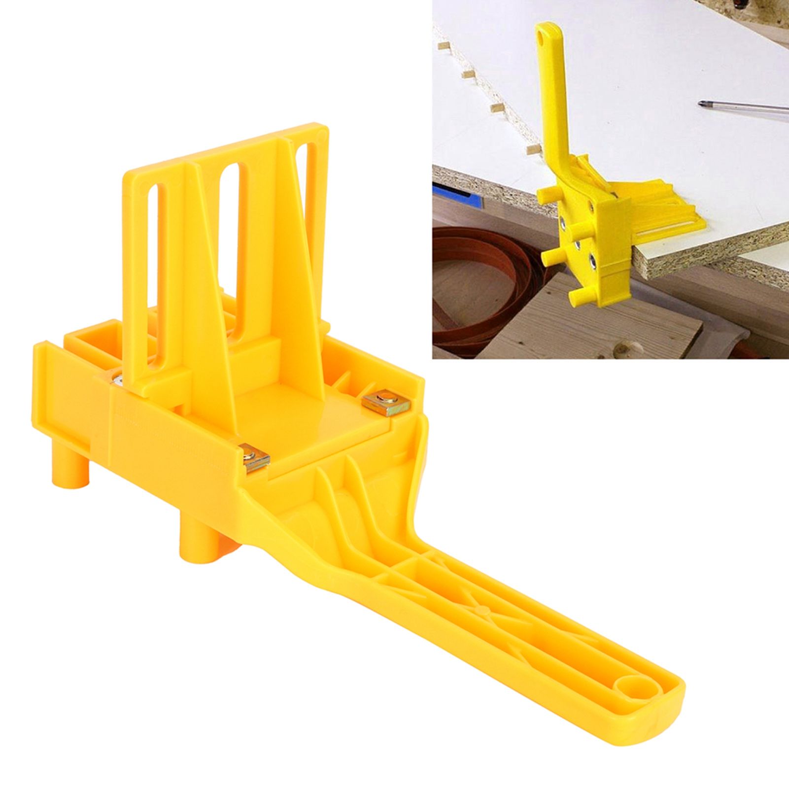 8Pcs Woodworking Dowel Jig Kit Punch Locator Handheld Pocket Hole Drilling Tools view 9