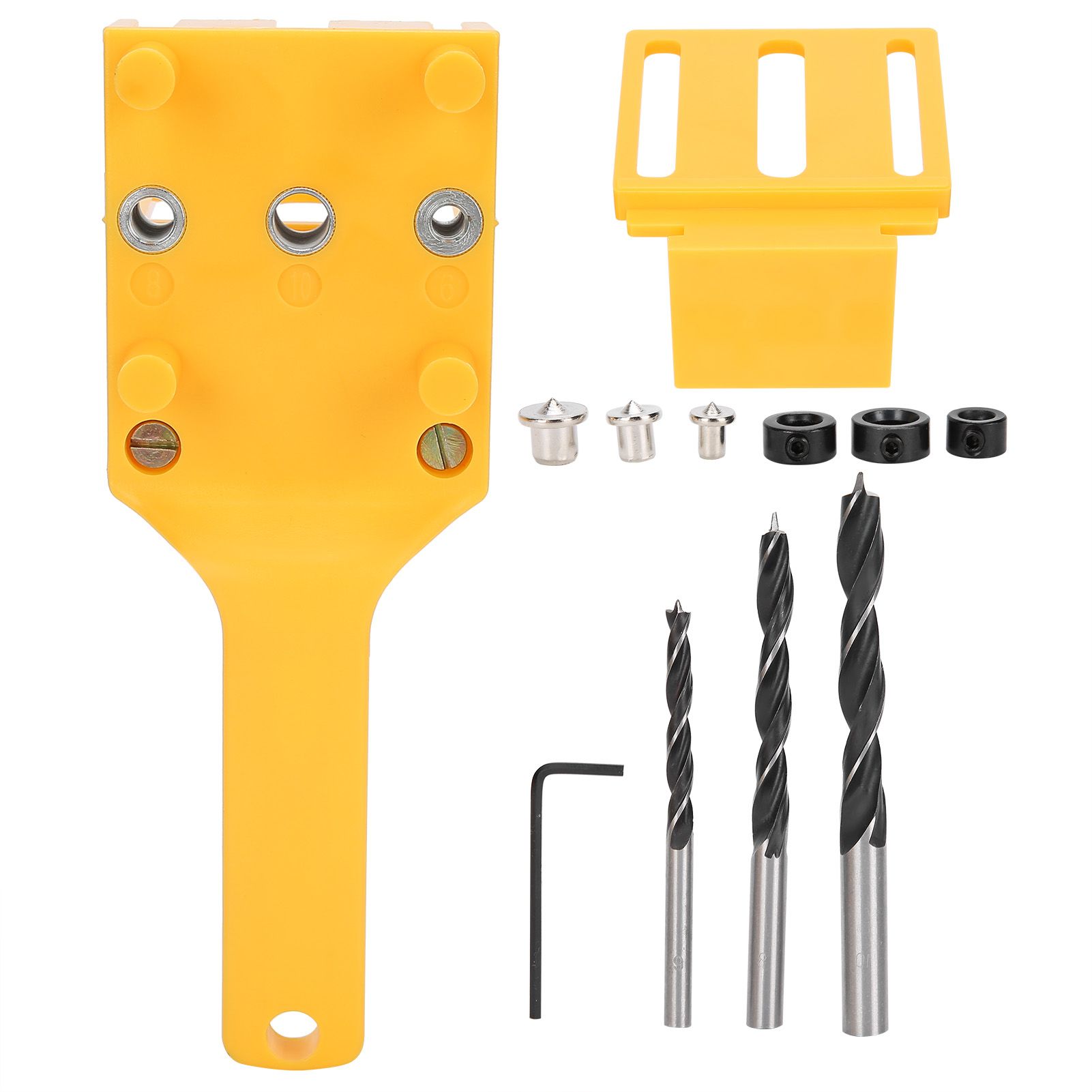 11pcs/set Wood Doweling Jig Drill Guide Punch Positioner Tool Kit for