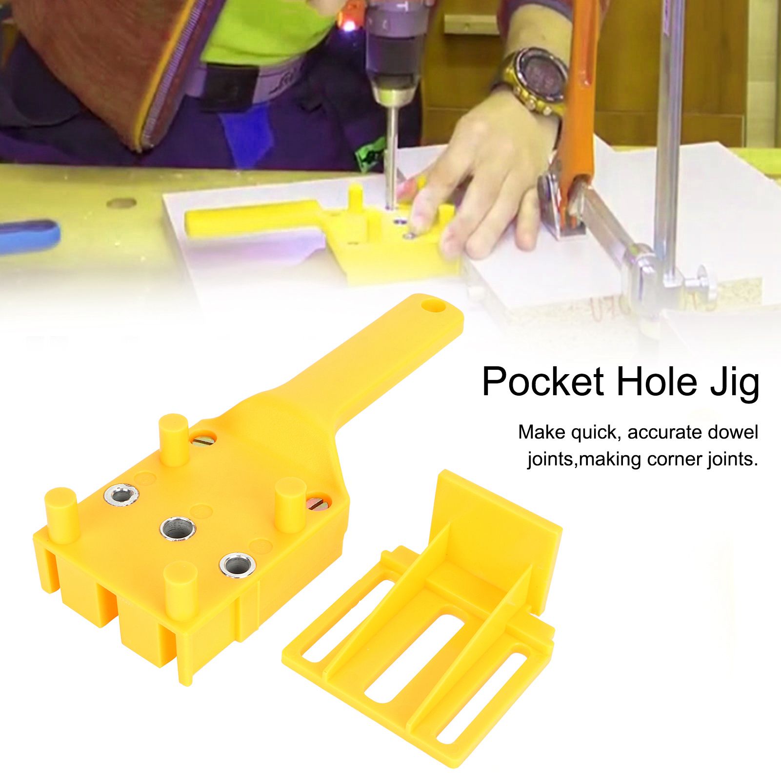38Pcs/Set ABS Woodworking Punch Locator Set Doweling Pocket Hole Jig Puncher Tool view 14