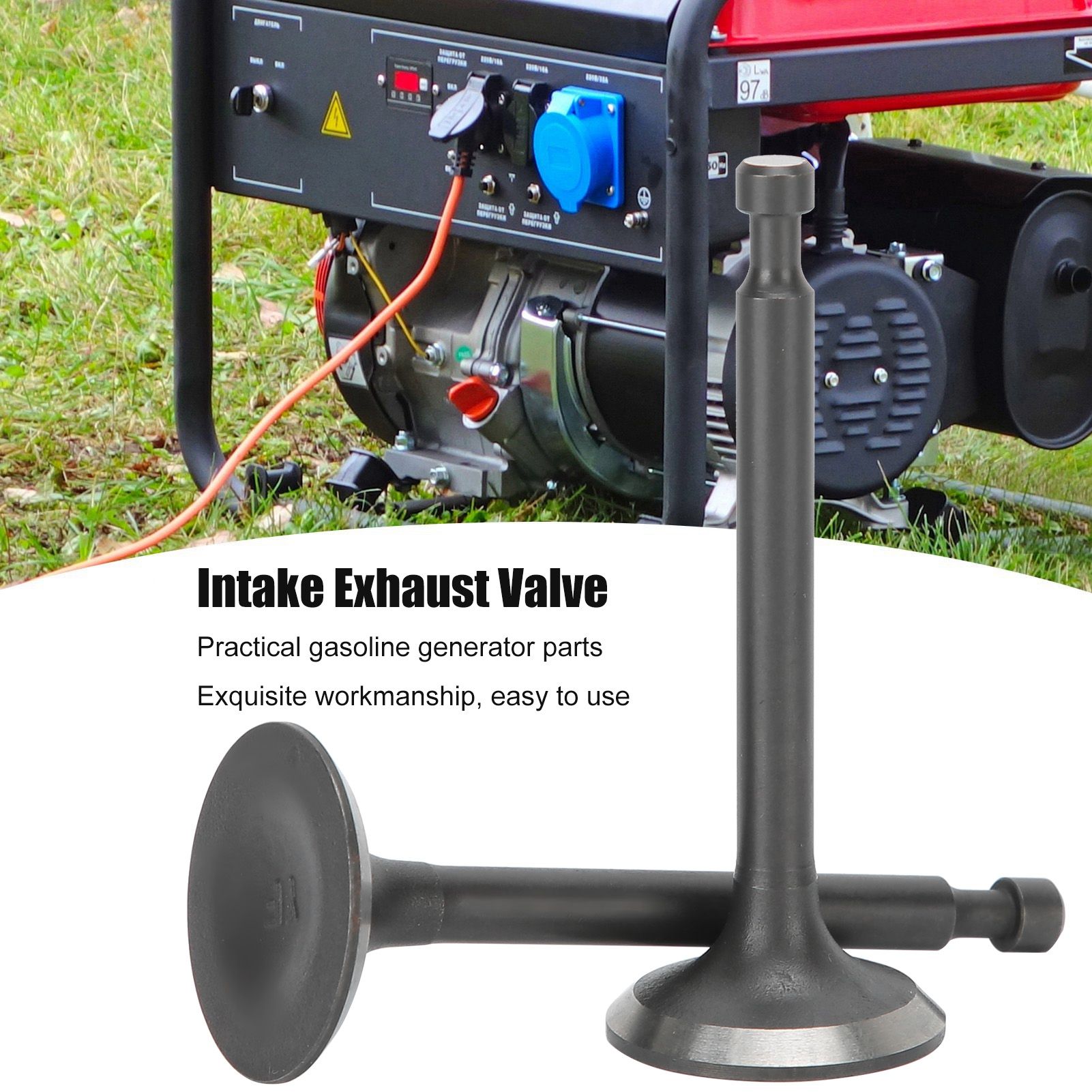 2 Set Intake Exhaust Valve Kit 168F Cylinder Head GX160/GX200 2-2.5kw Gasoline view 12