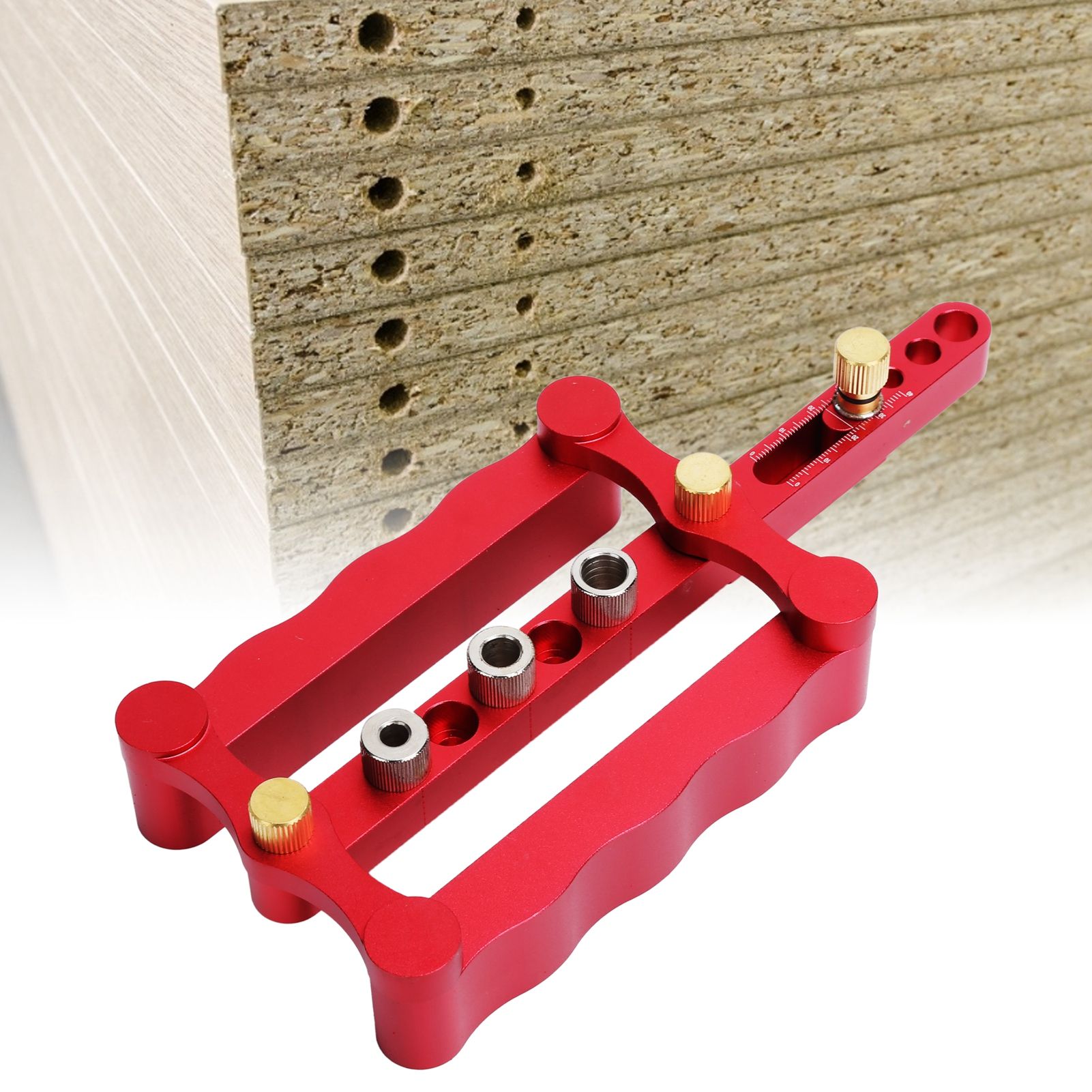 Self Centering Doweling Jig Borehole Locator with Scale Kit DIY Woodworking Tools view 10