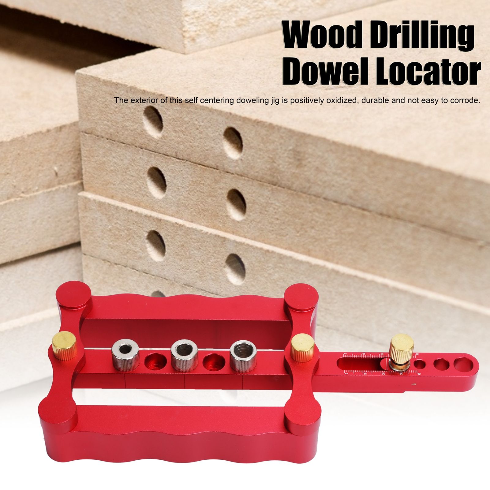 Self Centering Doweling Jig Borehole Locator with Scale Kit DIY Woodworking Tools view 15