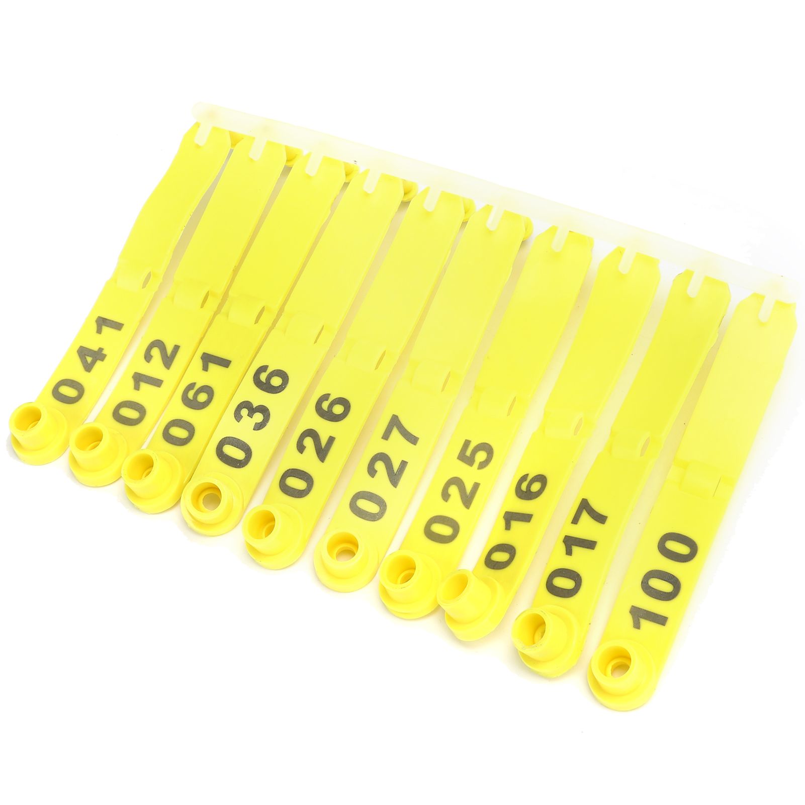 100Pcs Sheep Ear Tag Double Folded Yellow Integrated Number Animal view 4