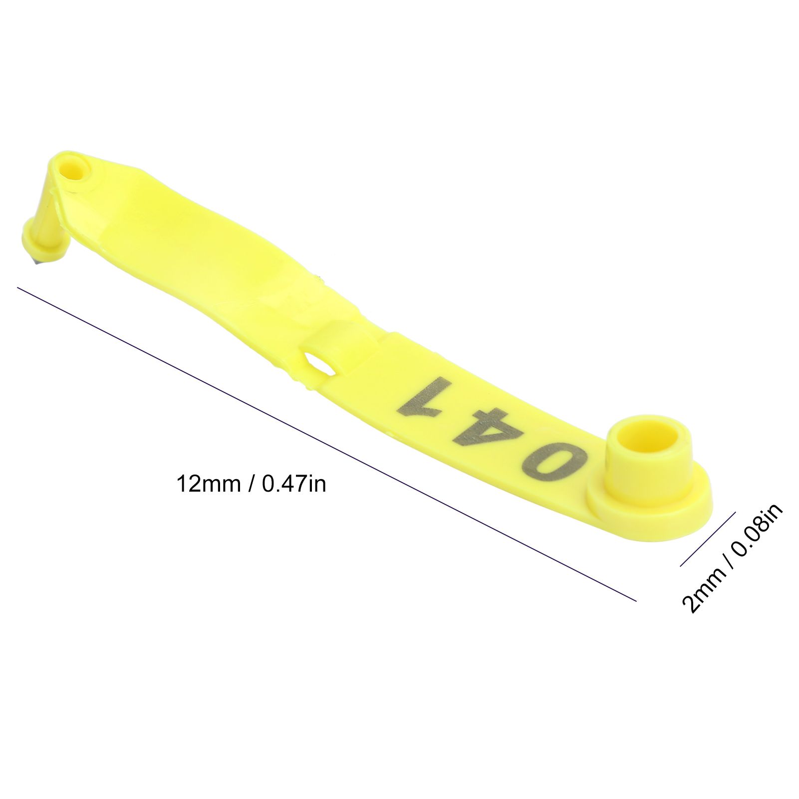 100Pcs Sheep Ear Tag Double Folded Yellow Integrated Number Animal view 11