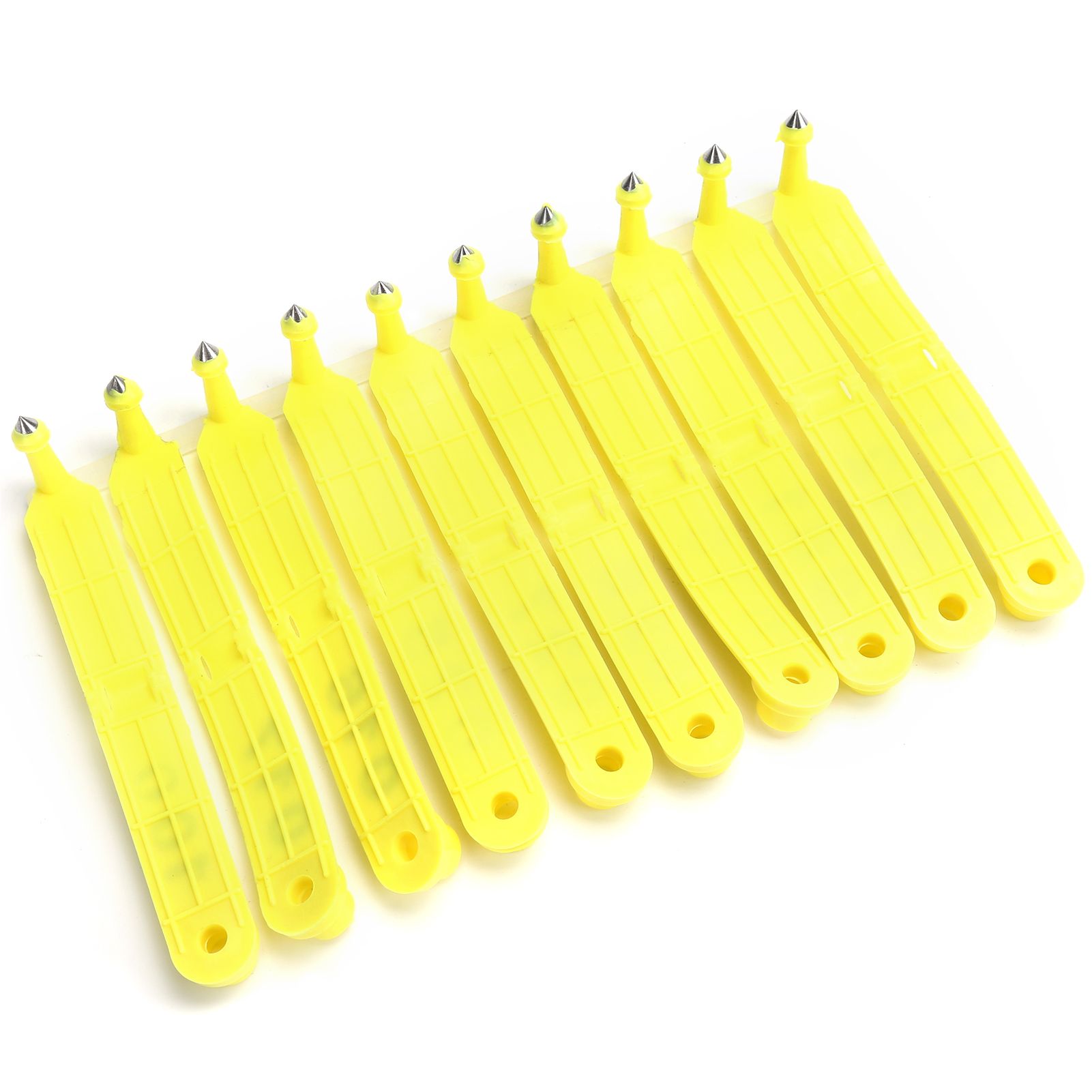 100Pcs Sheep Ear Tag Double Folded Yellow Integrated Number Animal view 12