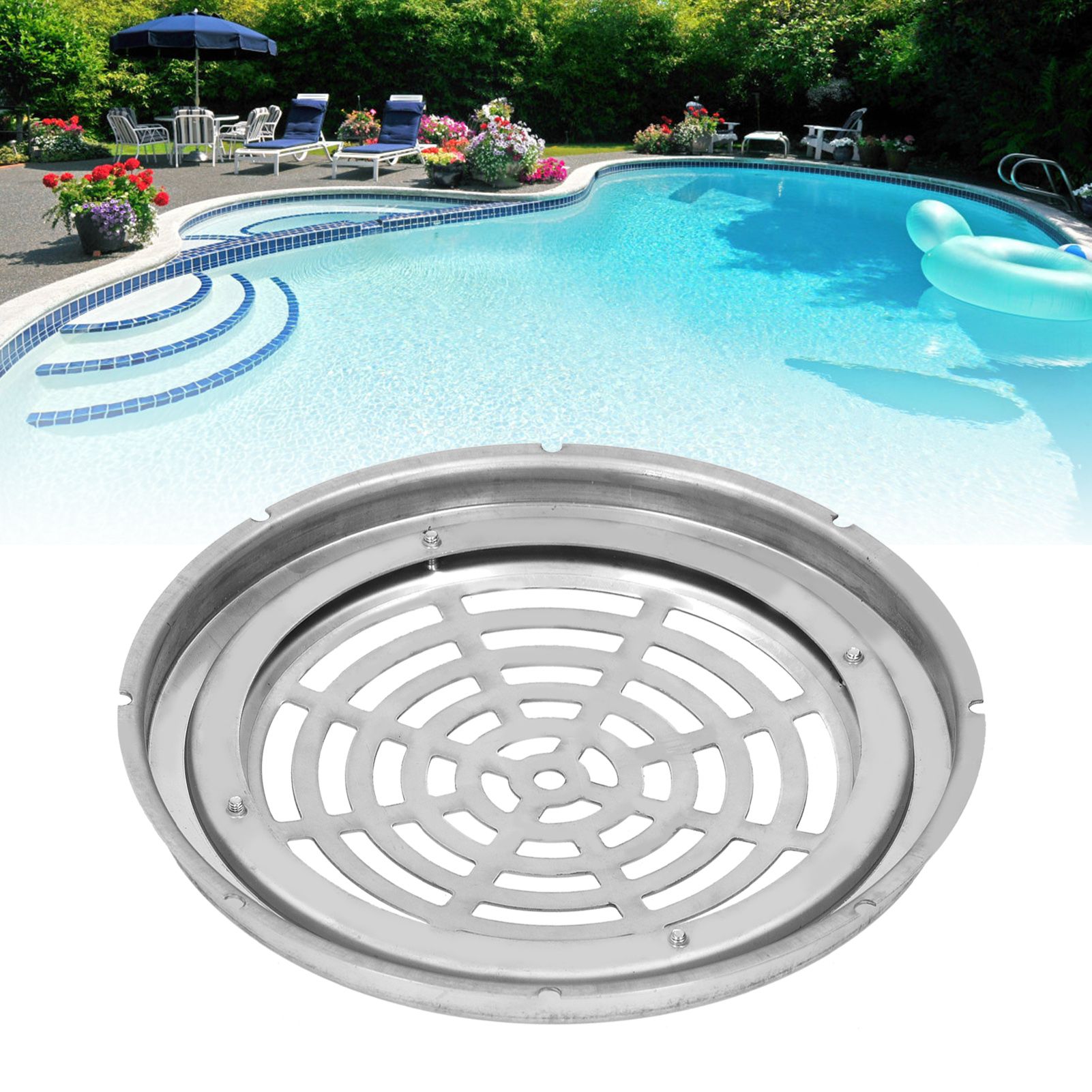 Floor Drain Round Stainless Steel Main Drainer Part Swimming Pool Accessory view 9