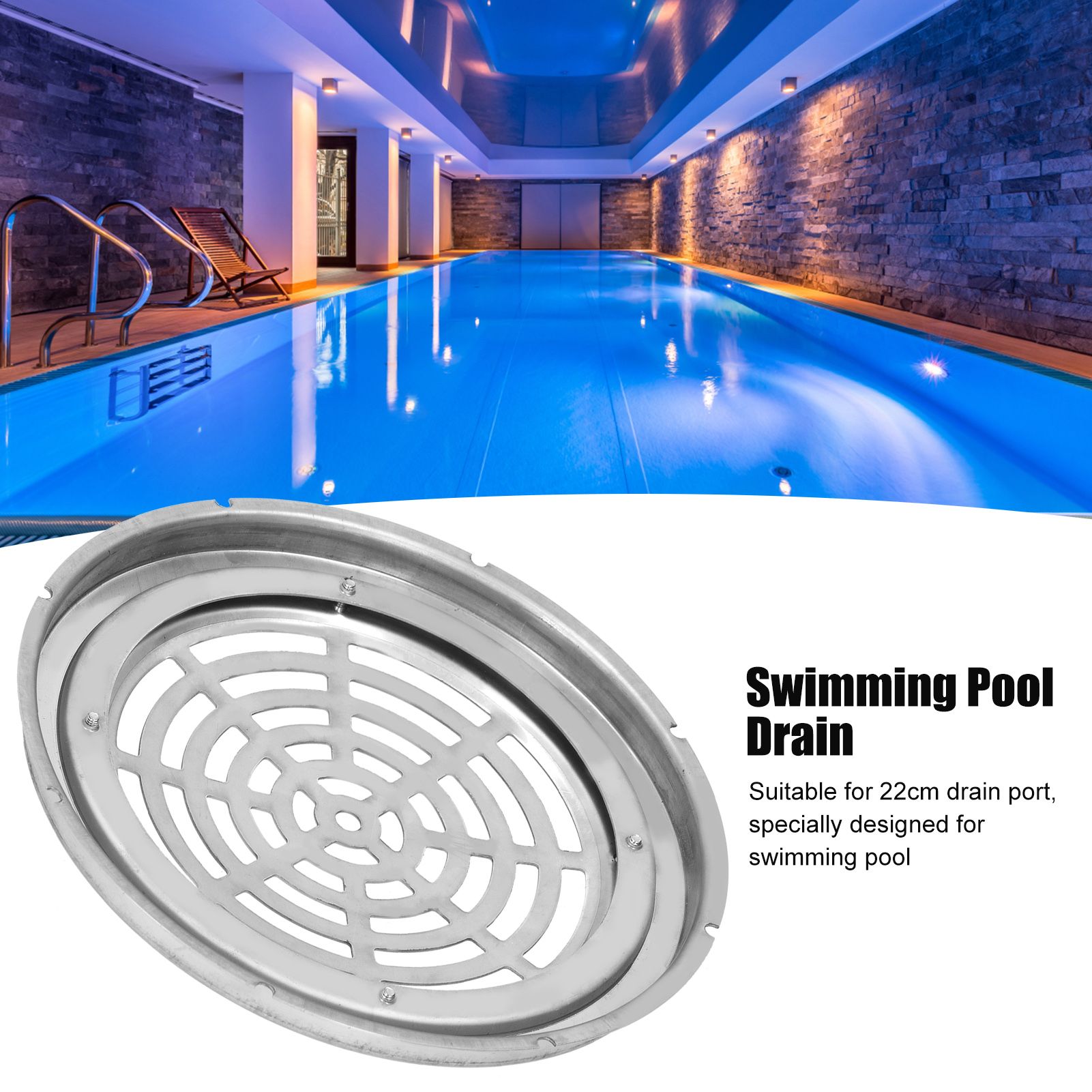 Floor Drain Round Stainless Steel Main Drainer Part Swimming Pool Accessory view 13