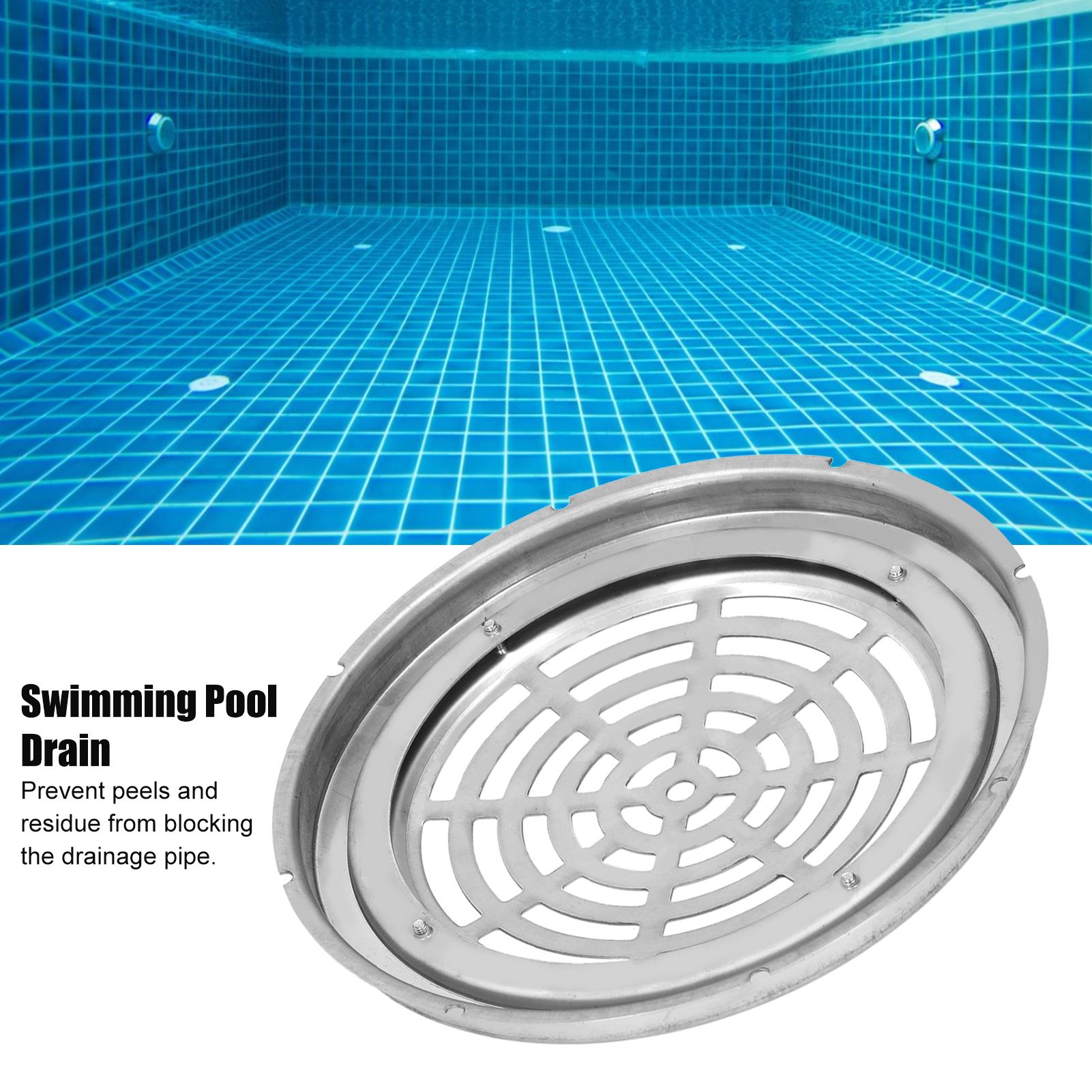 Floor Drain Round Stainless Steel Main Drainer Part Swimming Pool Accessory view 14
