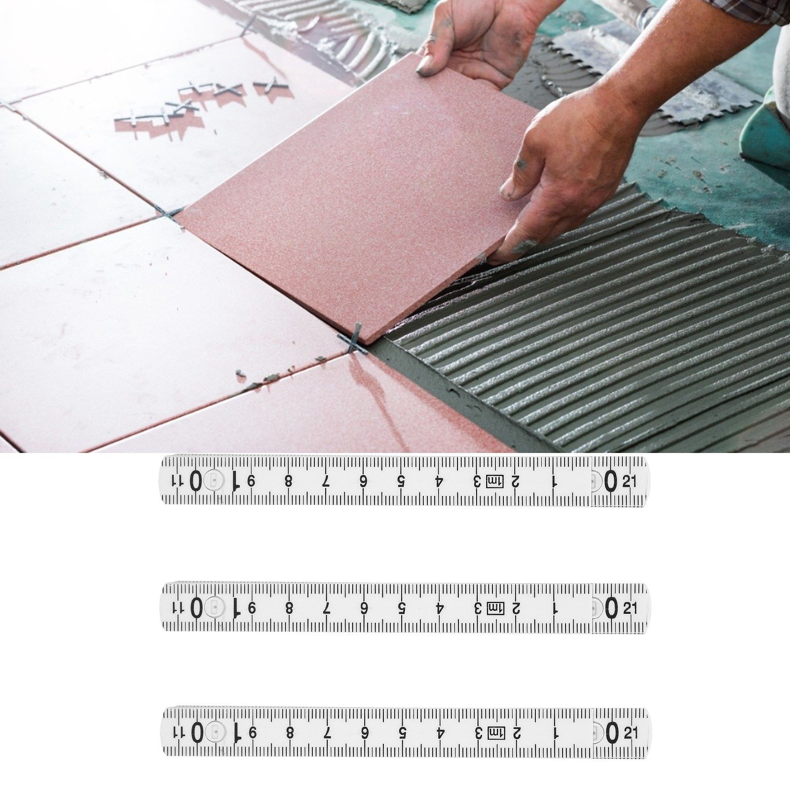 3Pcs Folding Ruler DIY Multi Angle Ruler Linear Measurement for Carpentry Tile view 10