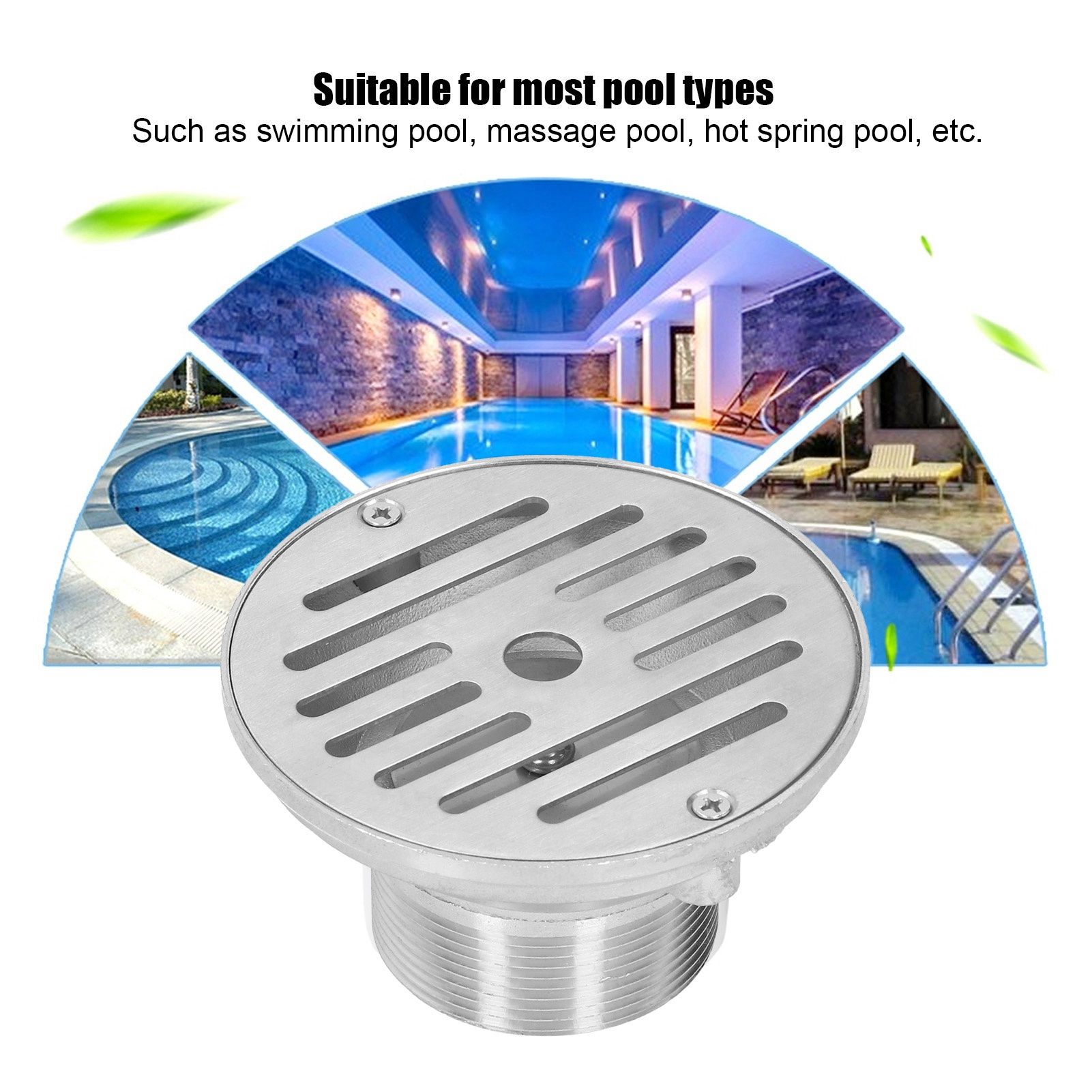 2inch Male Thread Swimming Pool Drain Water Overflow Outlet Swimming Pool view 14