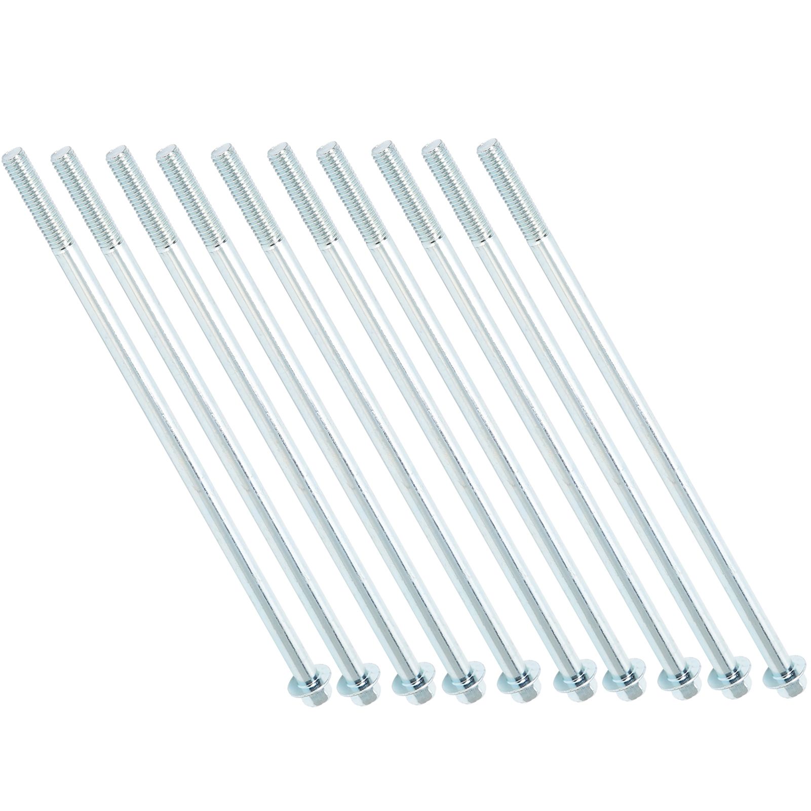 10Pcs M8x210 Motor Bracket Screw Gasoline Hex Flange Long Bolts Fastener Accessory view 2
