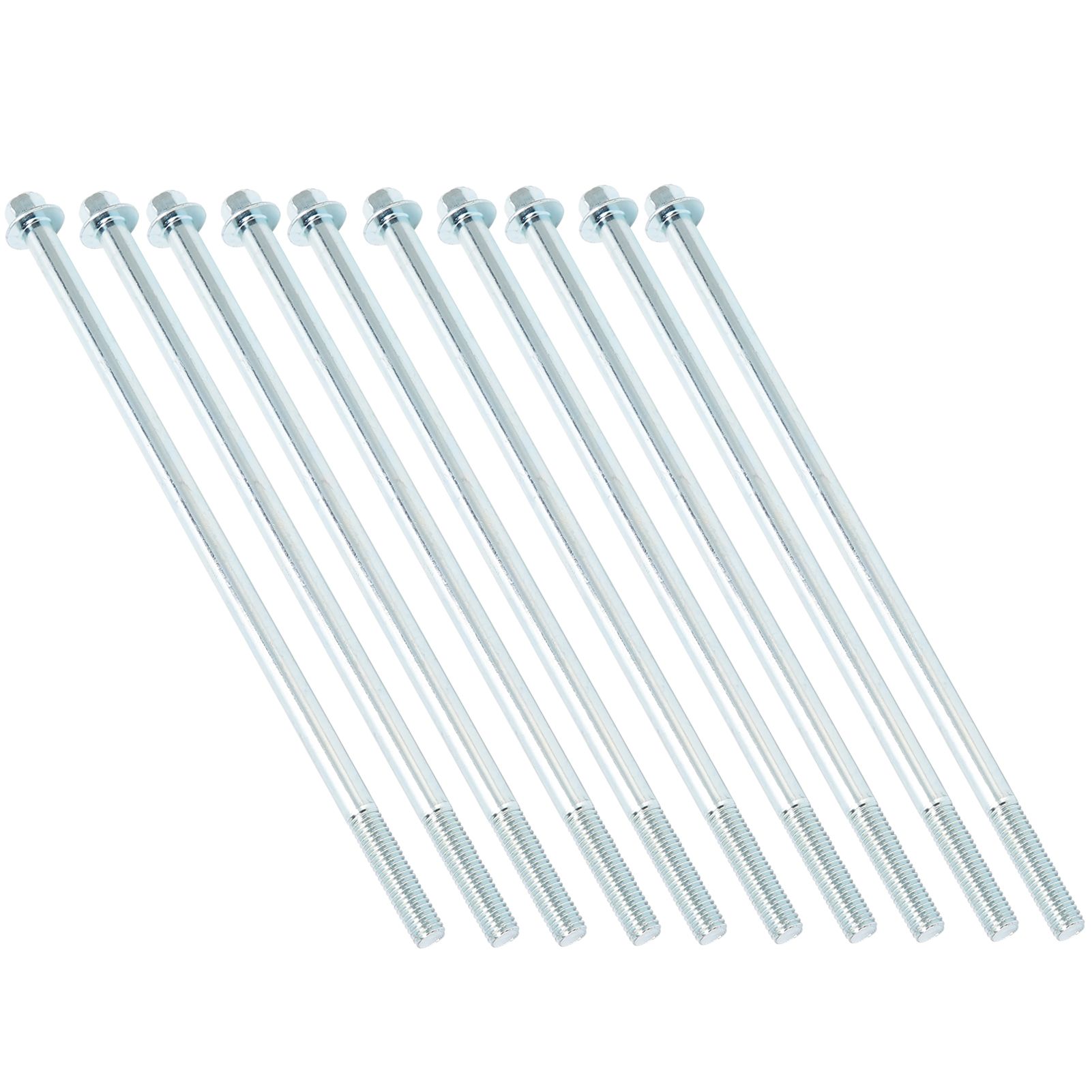 10Pcs M8x210 Motor Bracket Screw Gasoline Hex Flange Long Bolts Fastener Accessory view 8