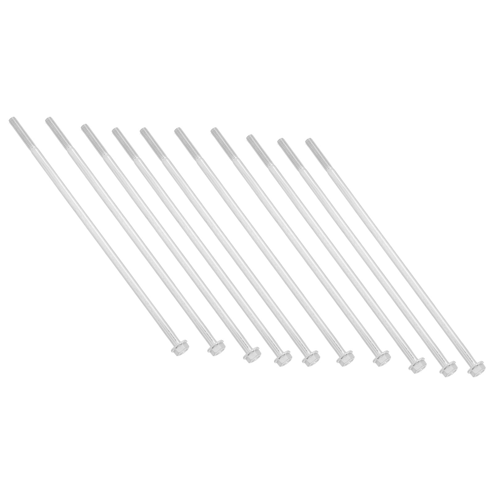 10Pcs Long Flange Bolt M8x235 Hex Head Flange Screw Gasoline Generator view 8