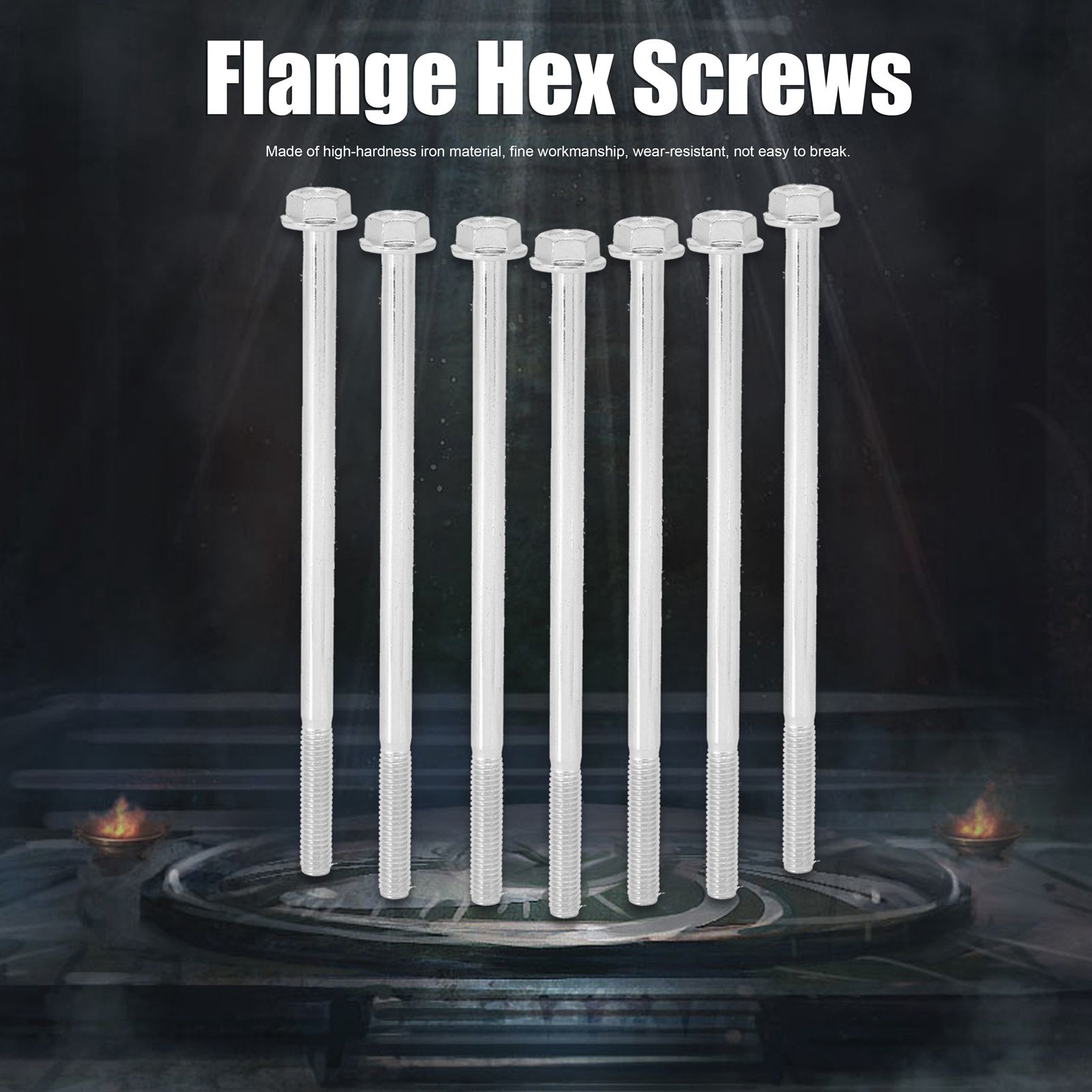 10Pcs Long Flange Bolt M8x235 Hex Head Flange Screw Gasoline Generator view 15