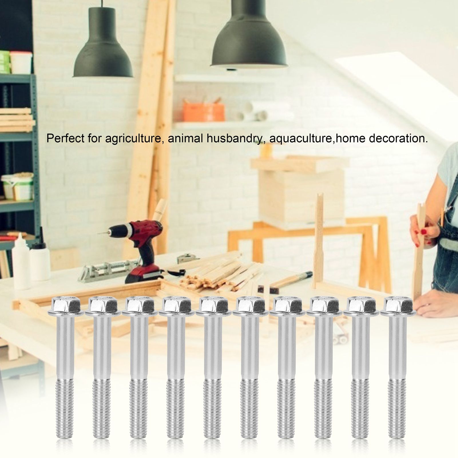 30Pcs M8x55 Screws Cylinder Bolt Accessory for 168F/170F 2kw‑3kw Gasoline view 13