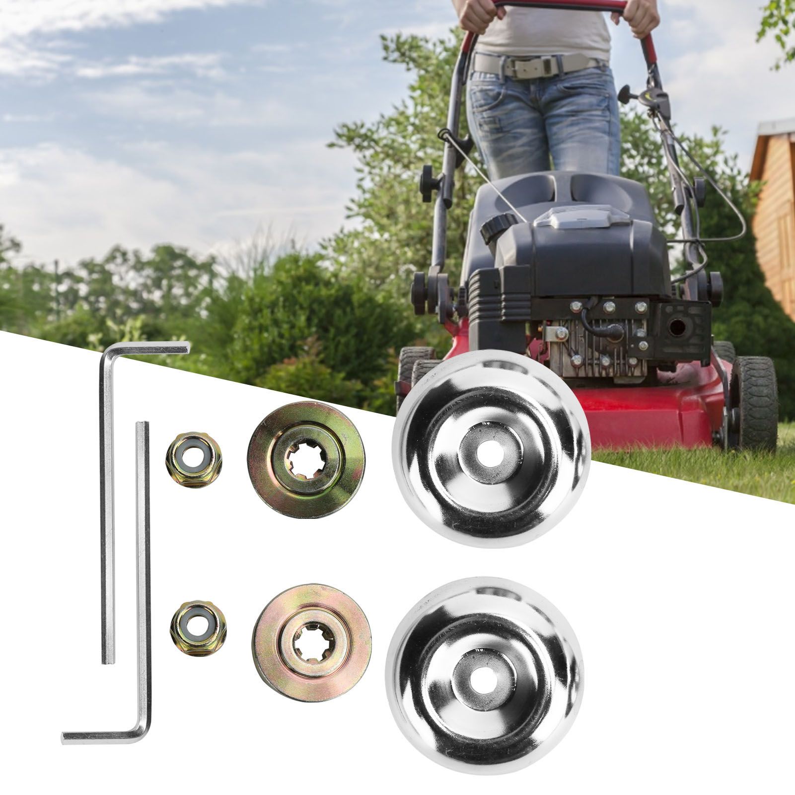 2Set Gear Case Thrust Plate Gasket Collar Nut Kit Lawn Mower Brush Cutter view 9